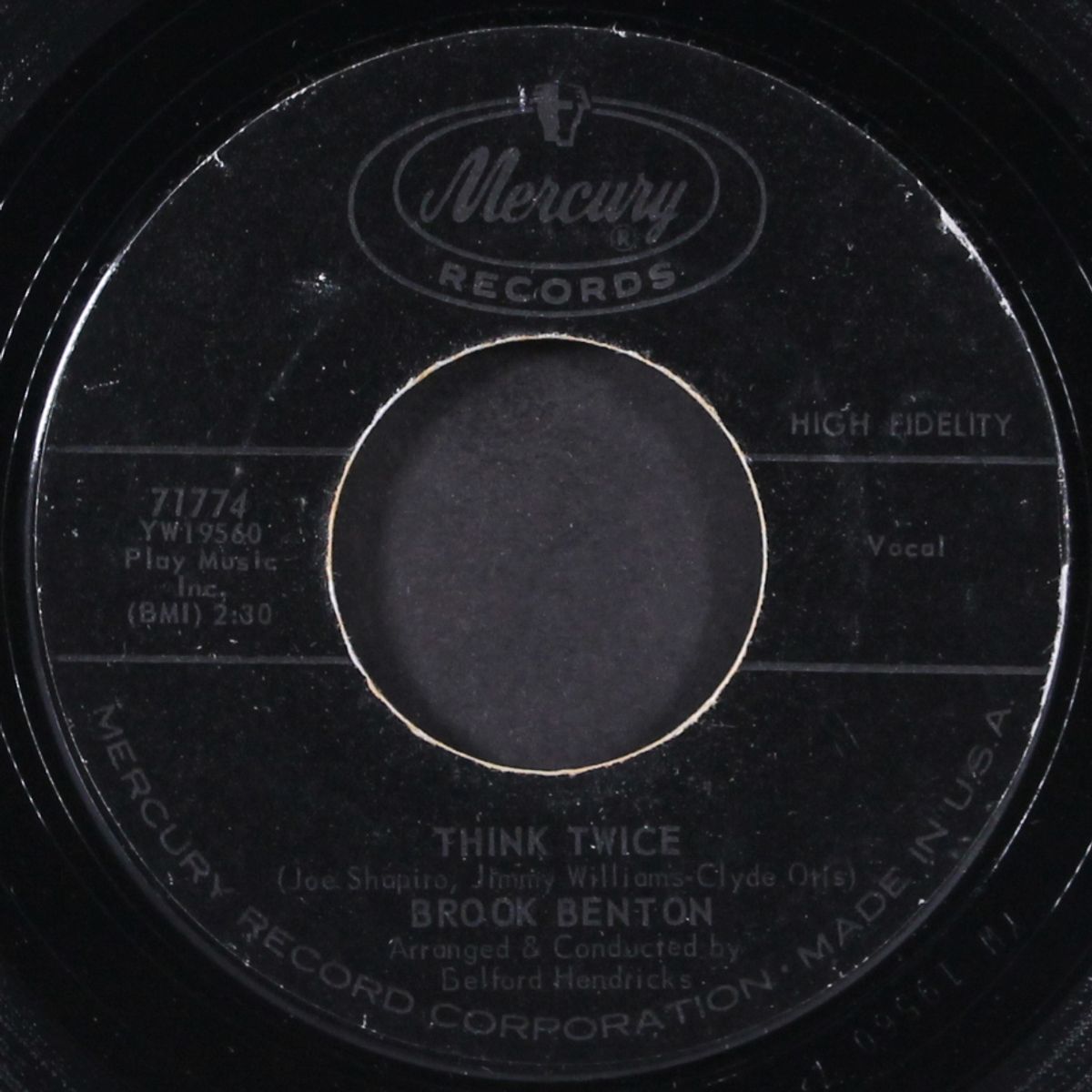 think twice / for my baby by BROOK BENTON