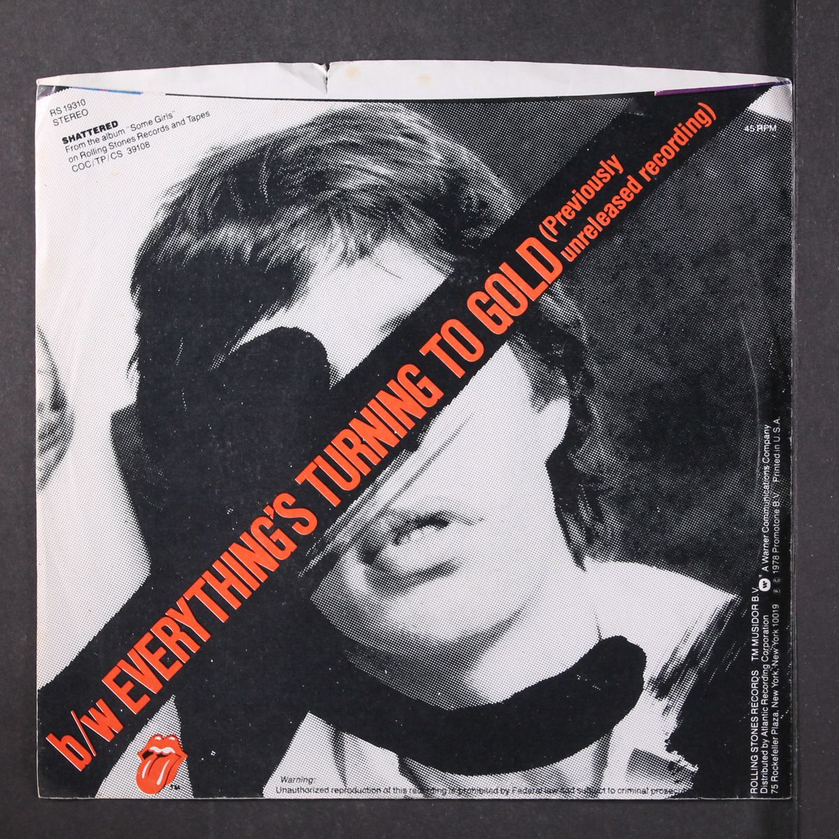 shattered / everything is turning to gold by ROLLING STONES