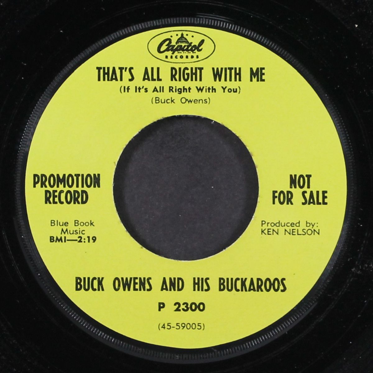 i've got you on my mind again / that's all right with me by BUCK OWENS