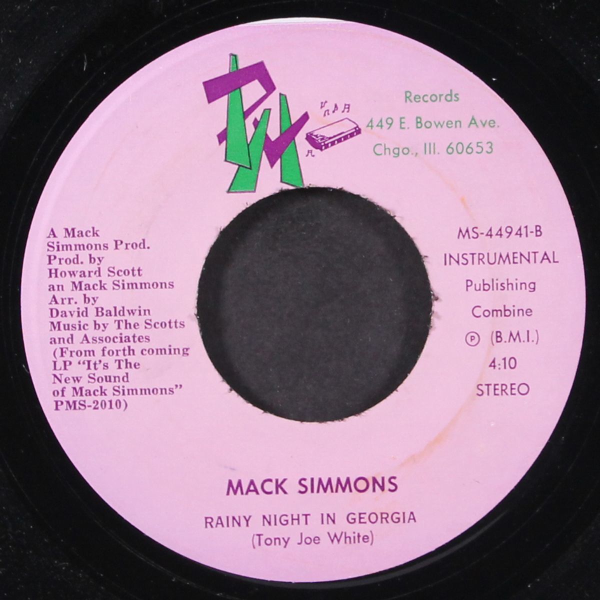 i'm gonna keep on searching till i find mine / rainy night in georgia by MACK SIMMONS