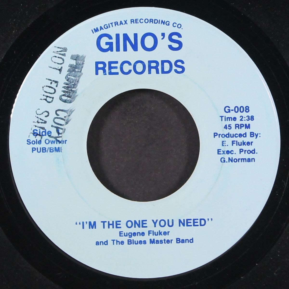 play that rock & roll / i'm the one you need by EUGENE FLUKER