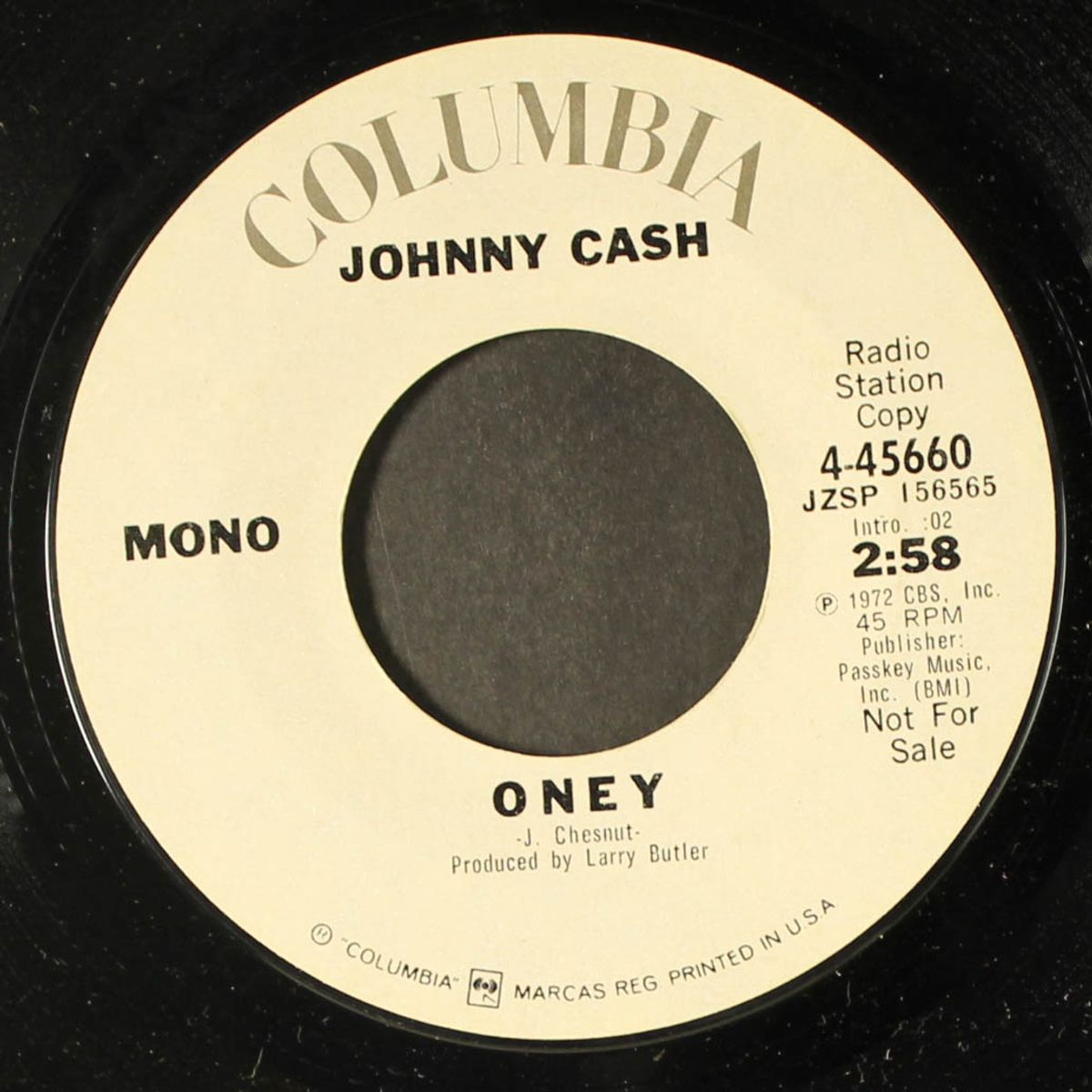 oney / country trash by JOHNNY CASH