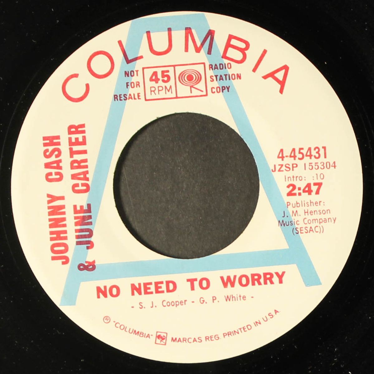 no need to worry / i'll be loving you by JOHNNY CASH & JUNE CARTER