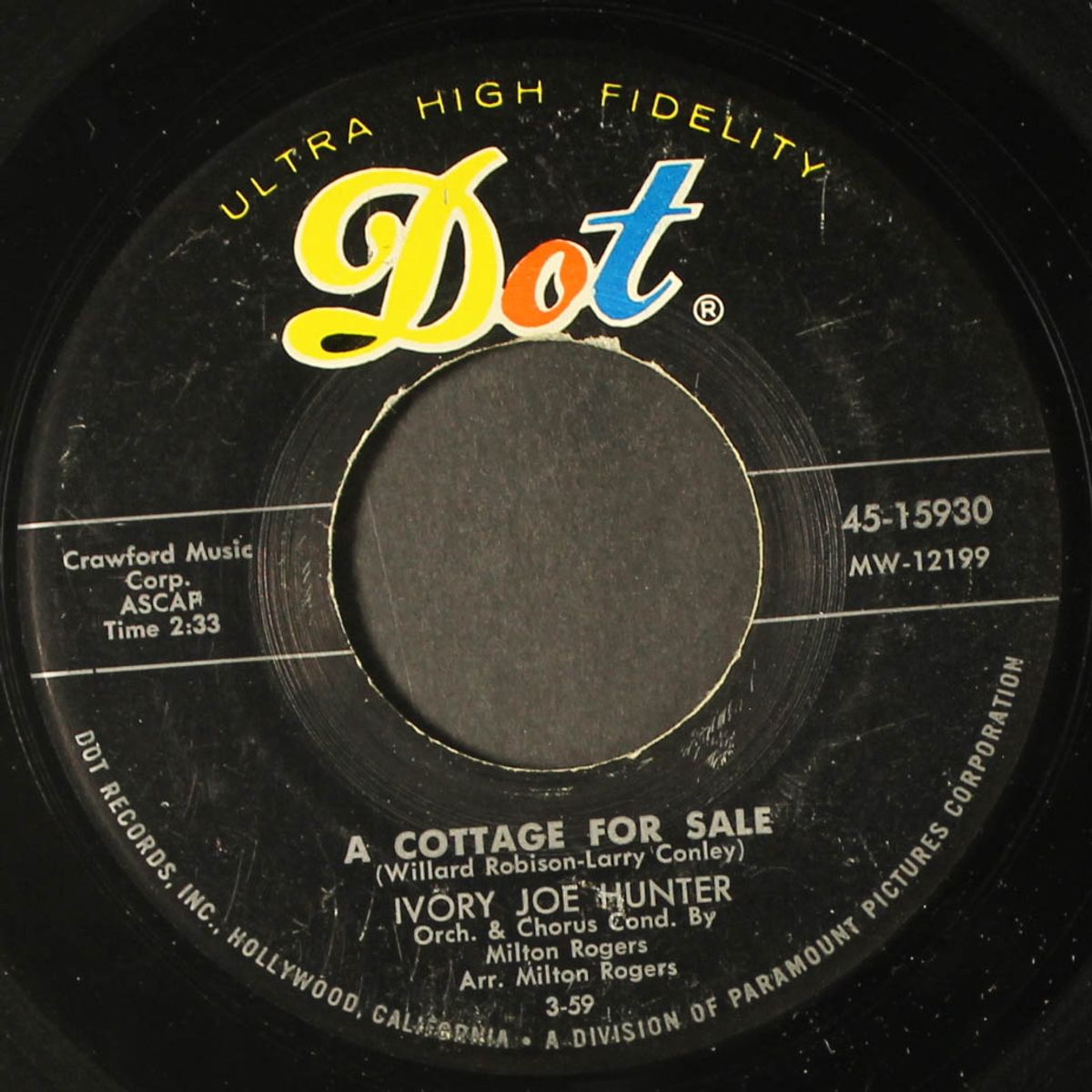 a cottage for sale / old fashioned love by IVORY JOE HUNTER/GROUP