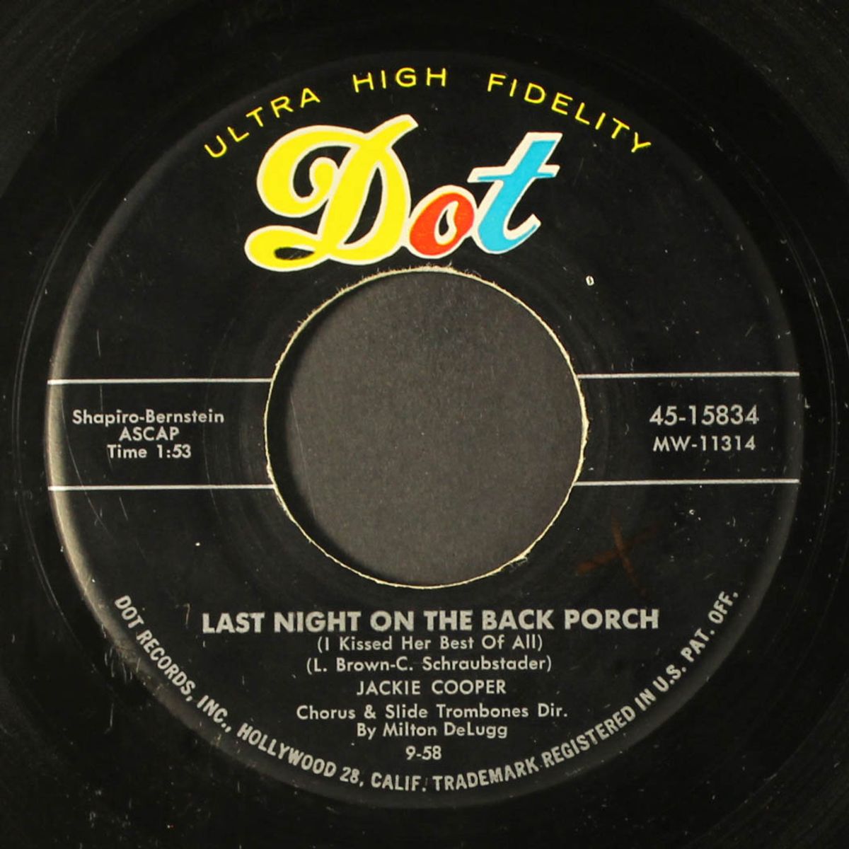 a doodlin' song / last night on the back porch by JACKIE COOPER