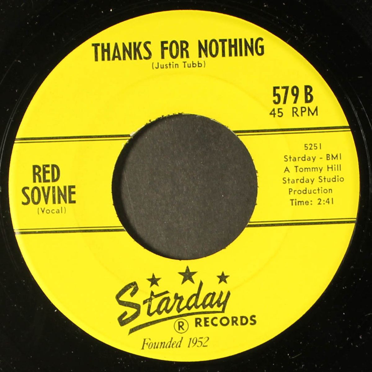 east of west berlin / thanks for nothing by RED SOVINE