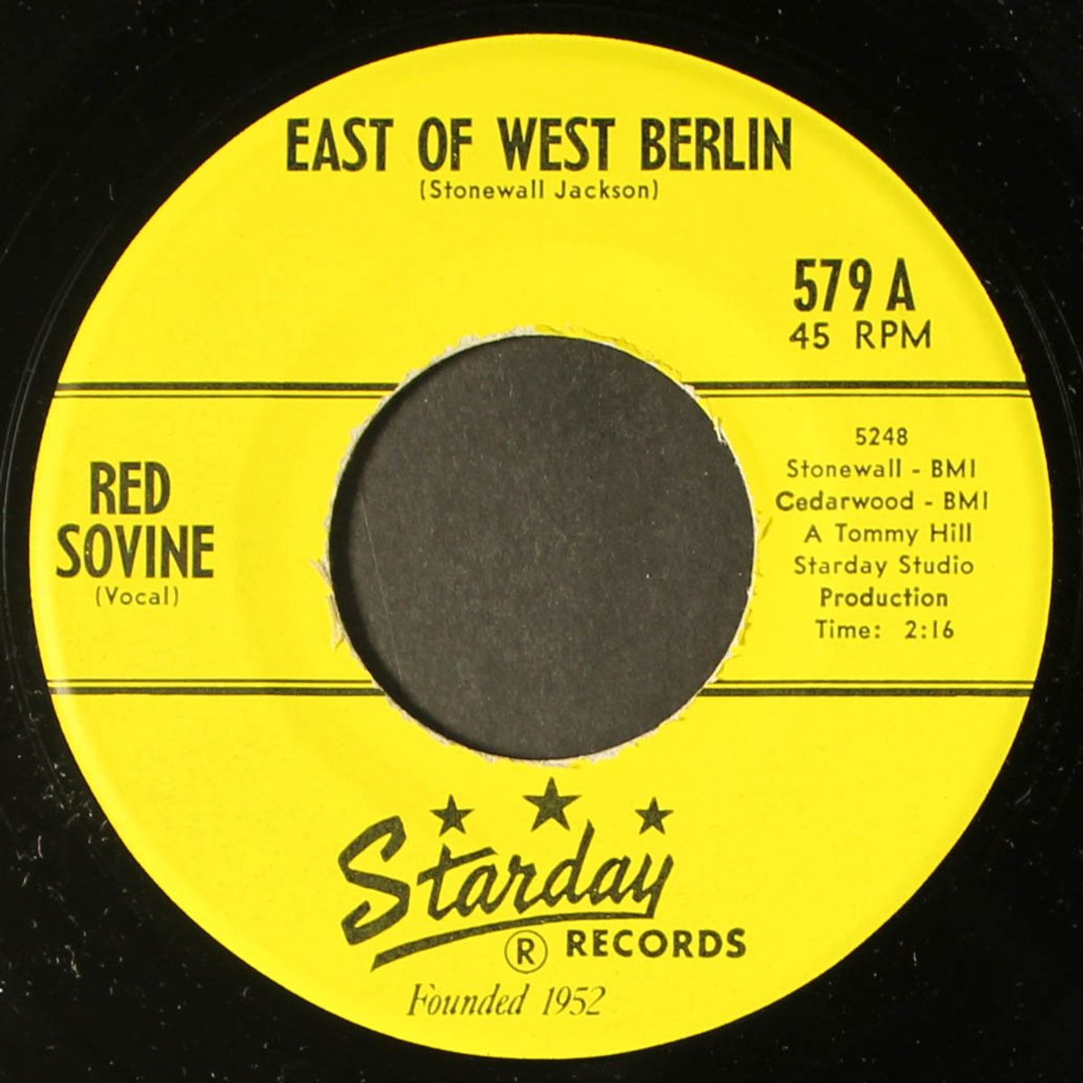 east of west berlin / thanks for nothing by RED SOVINE