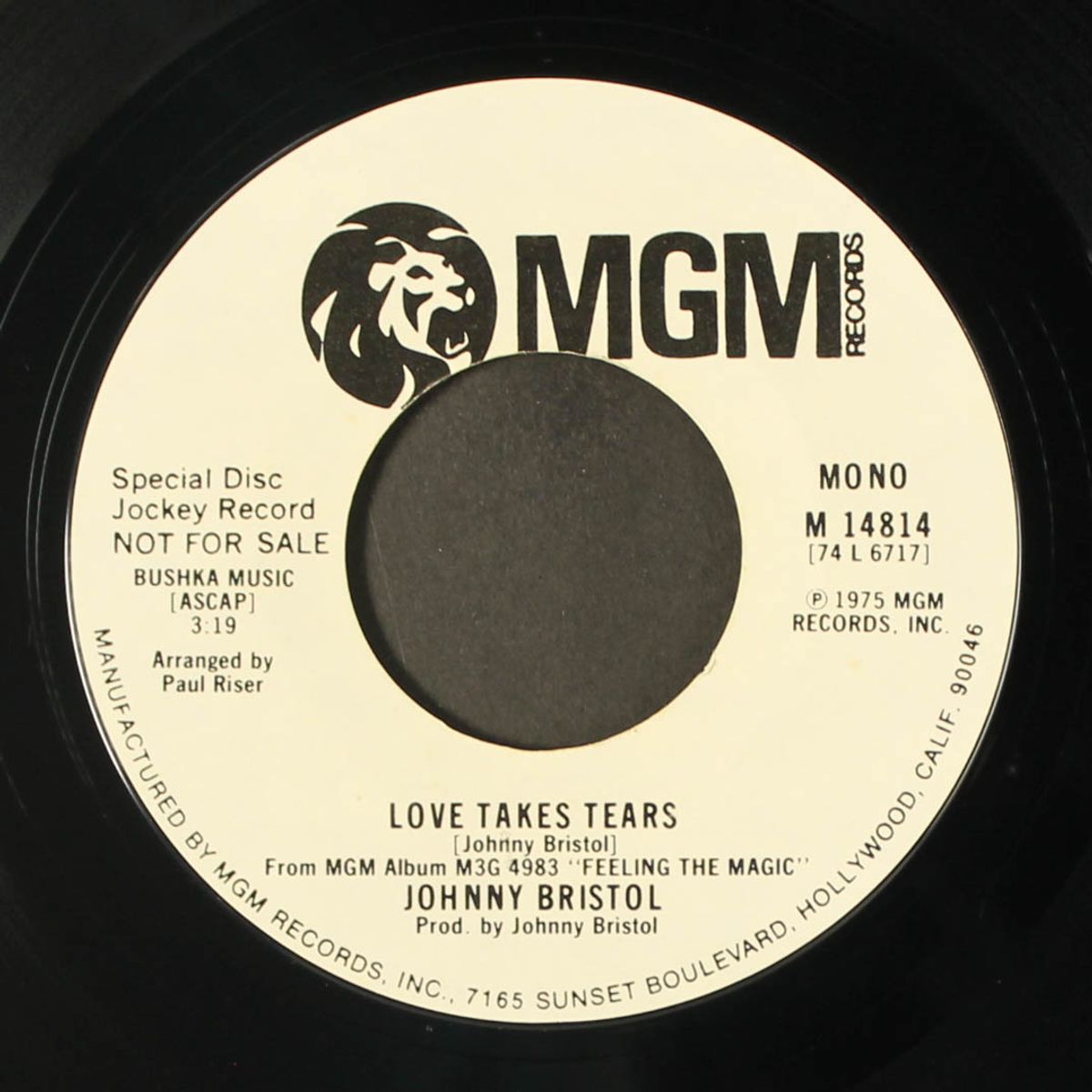 love takes tears / same by JOHNNY BRISTOL