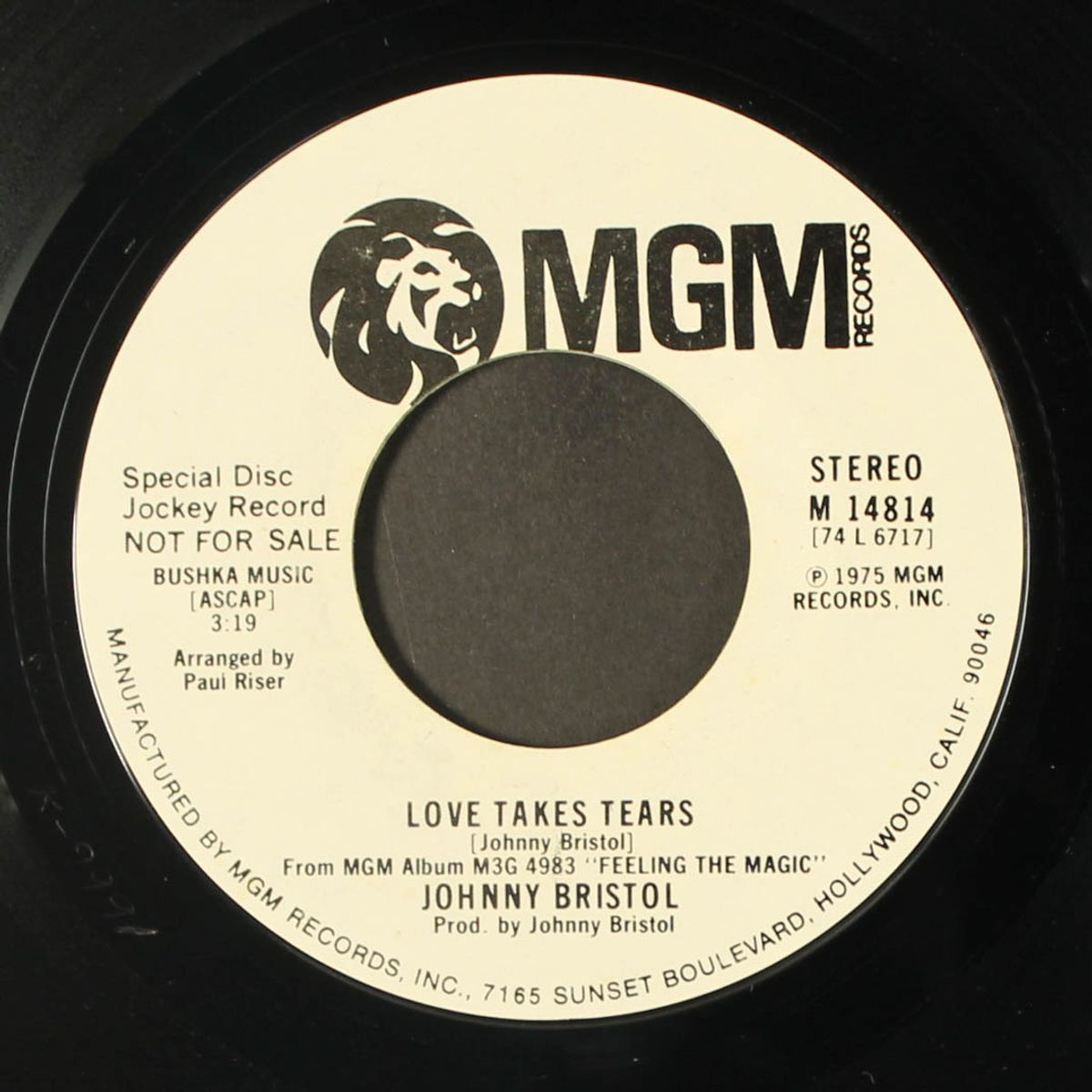 love takes tears / same by JOHNNY BRISTOL