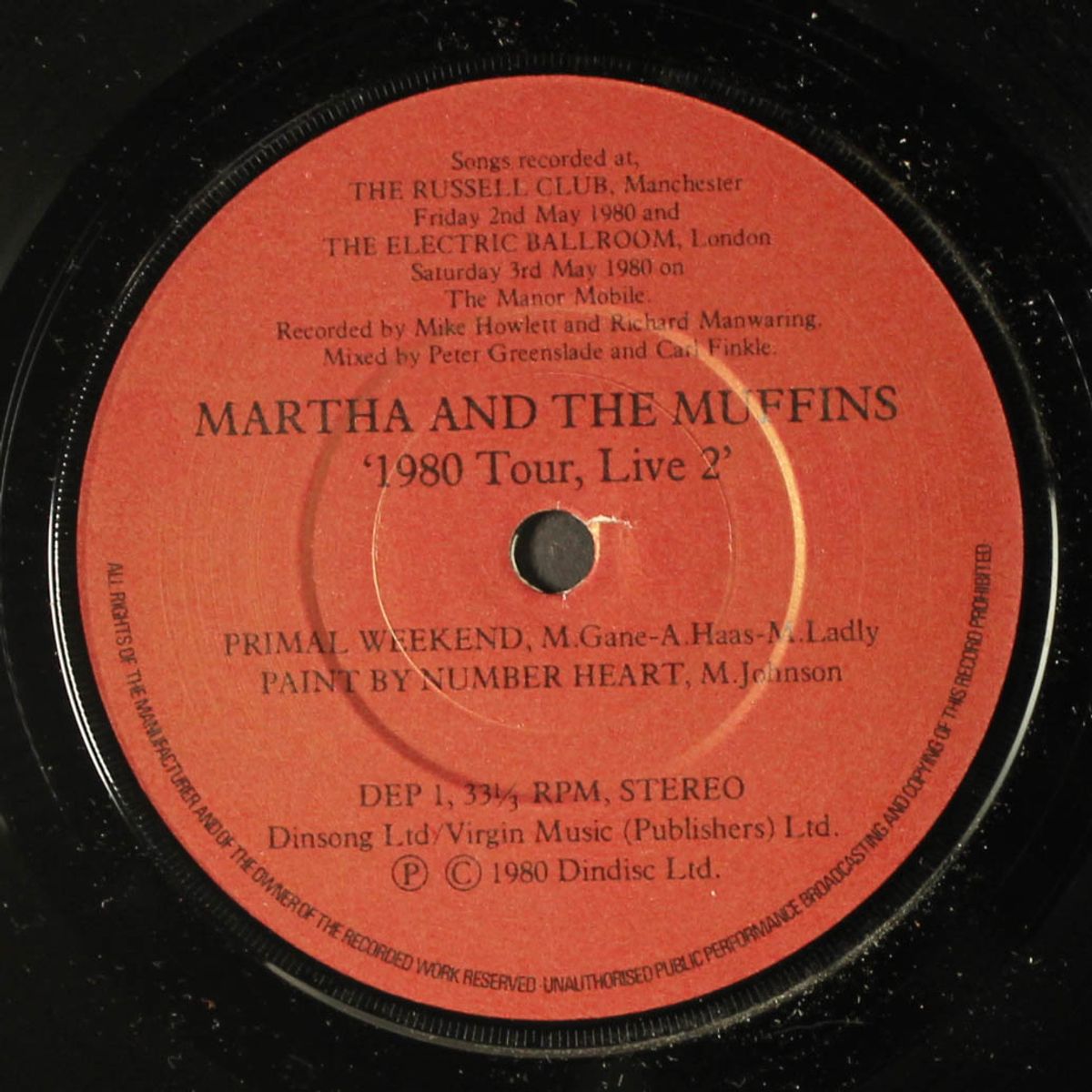 1980 tour, live 1 & 2 by MARTHA & MUFFINS
