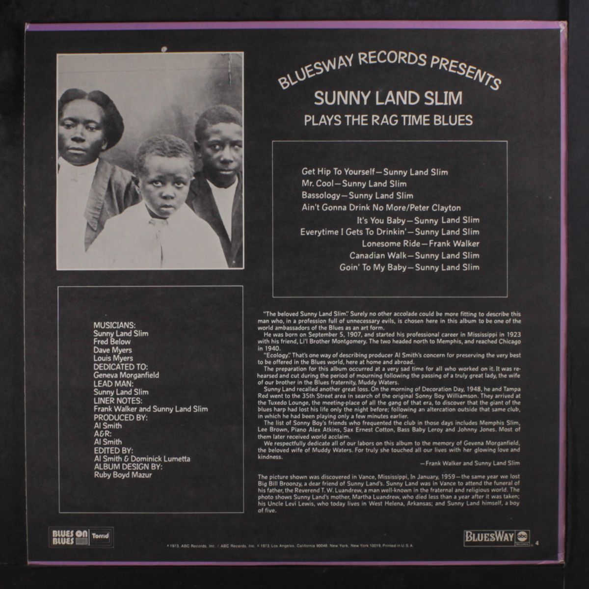 plays the rag time blues by SUNNYLAND SLIM