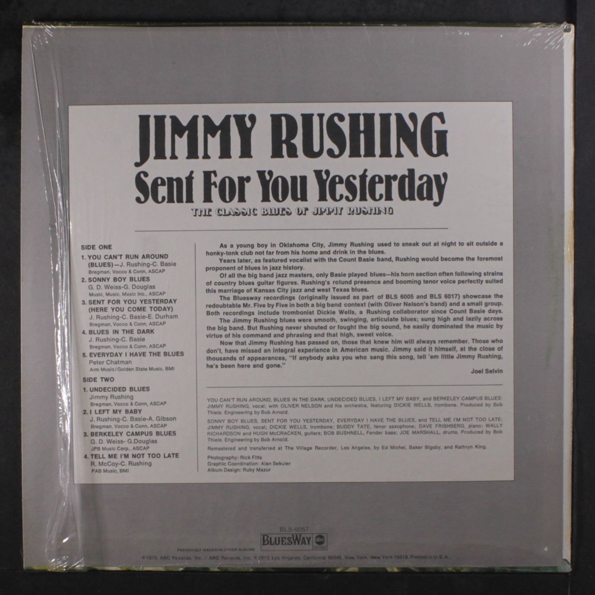 sent for you yesterday by JIMMY RUSHING