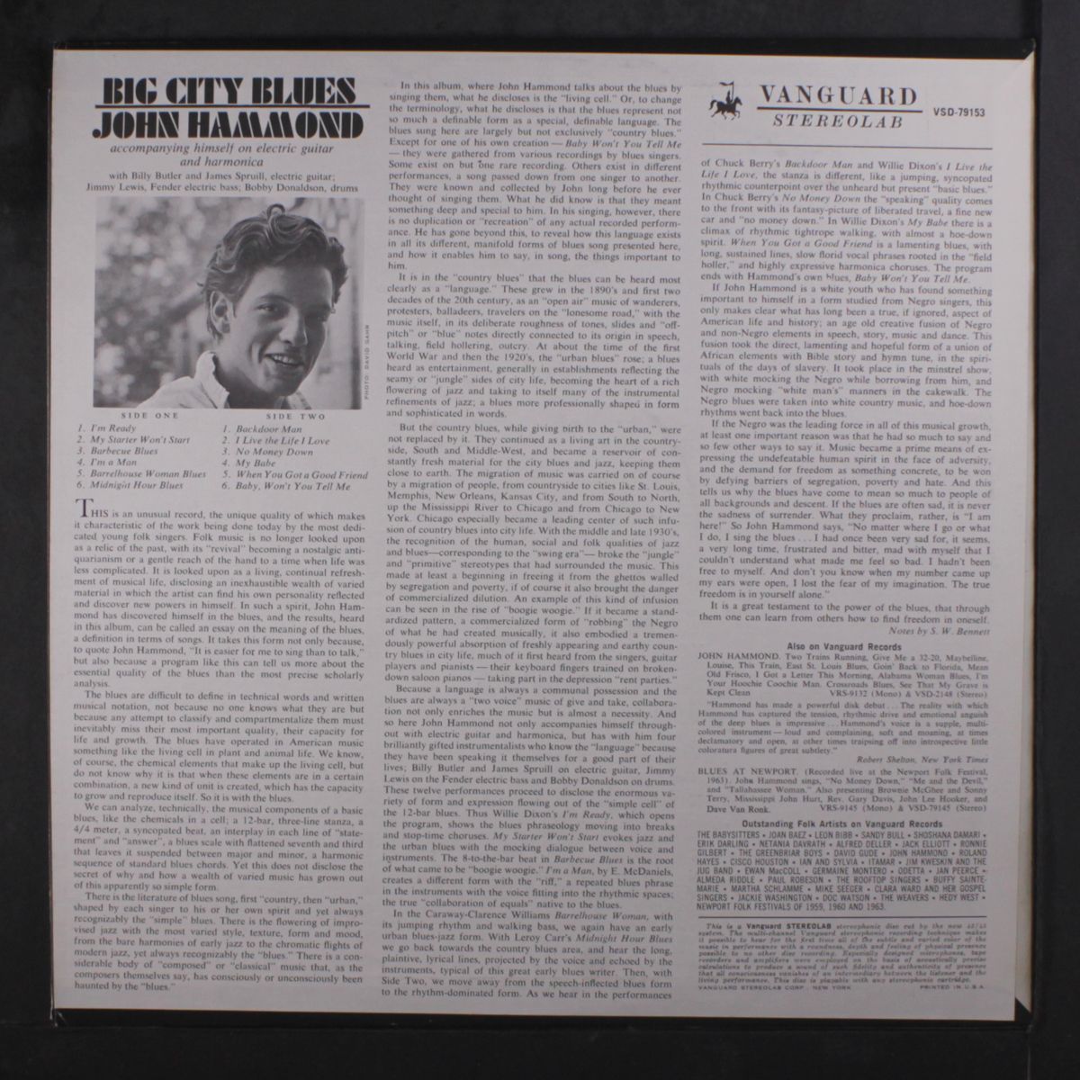 big city blues by JOHN HAMMOND