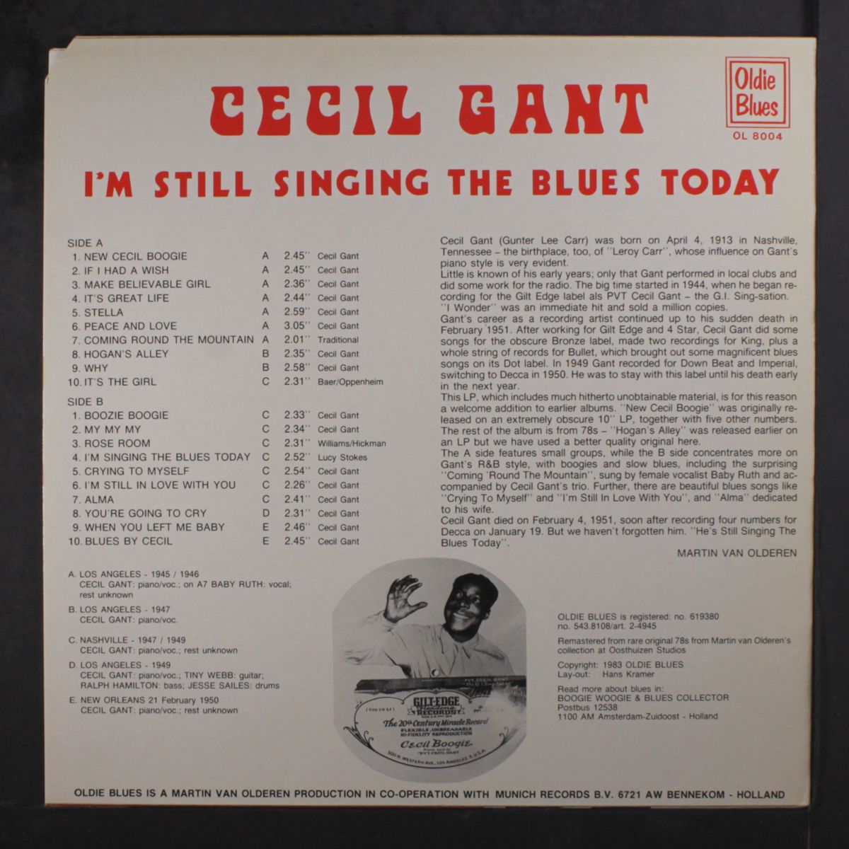 i'm still singing the blues today by CECIL GANT