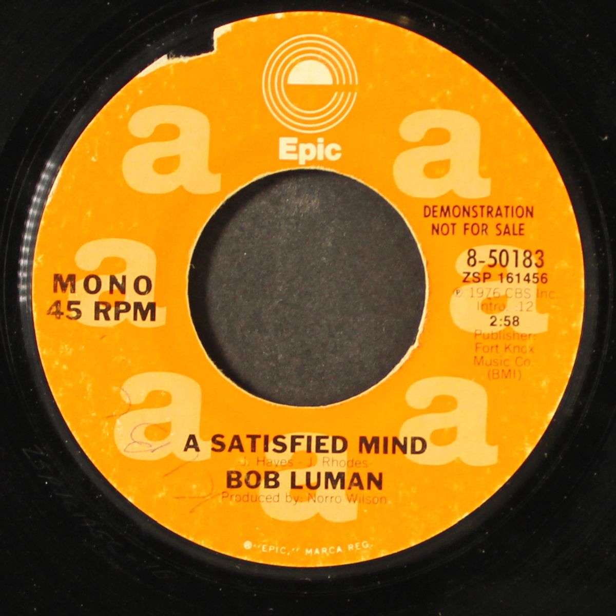 a satisfied mind by BOB LUMAN