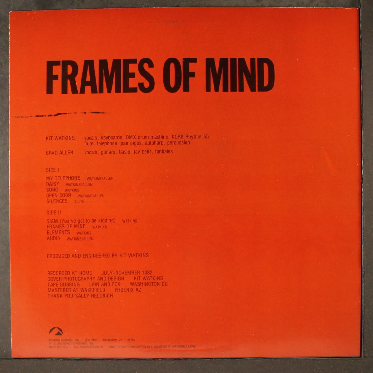 frames of mind by KIT WATKINS