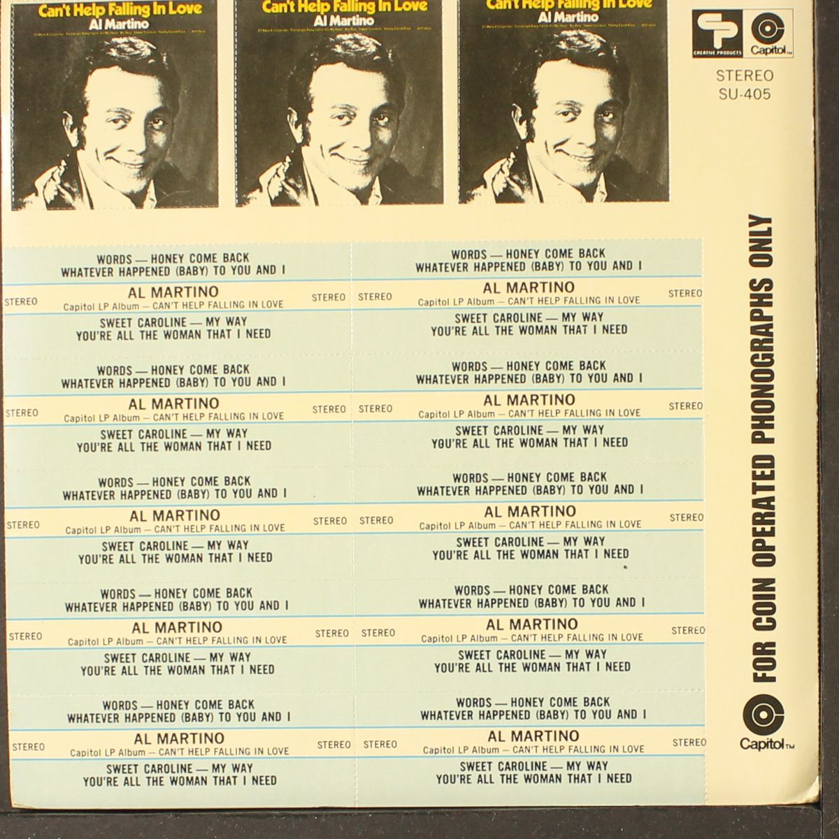 can't help falling in love by AL MARTINO