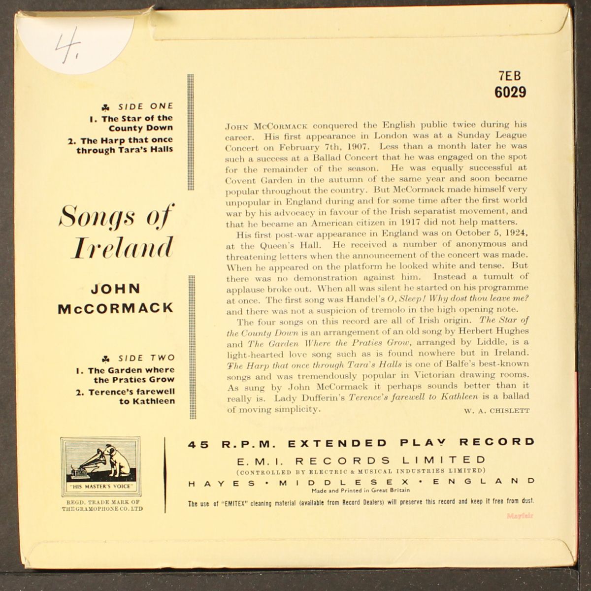 songs of ireland by JOHN MCCORMACK