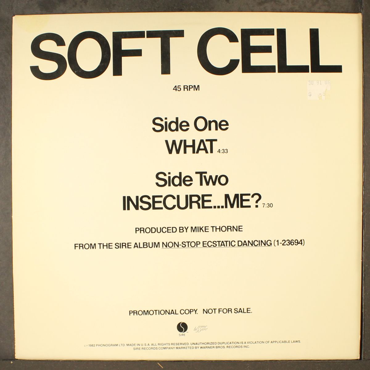 what by SOFT CELL