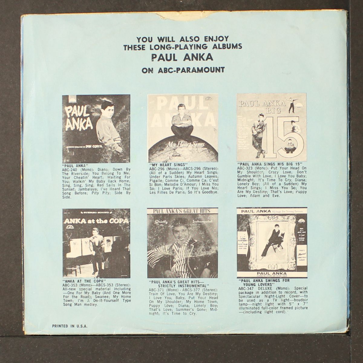 tonight my love, tonight by PAUL ANKA