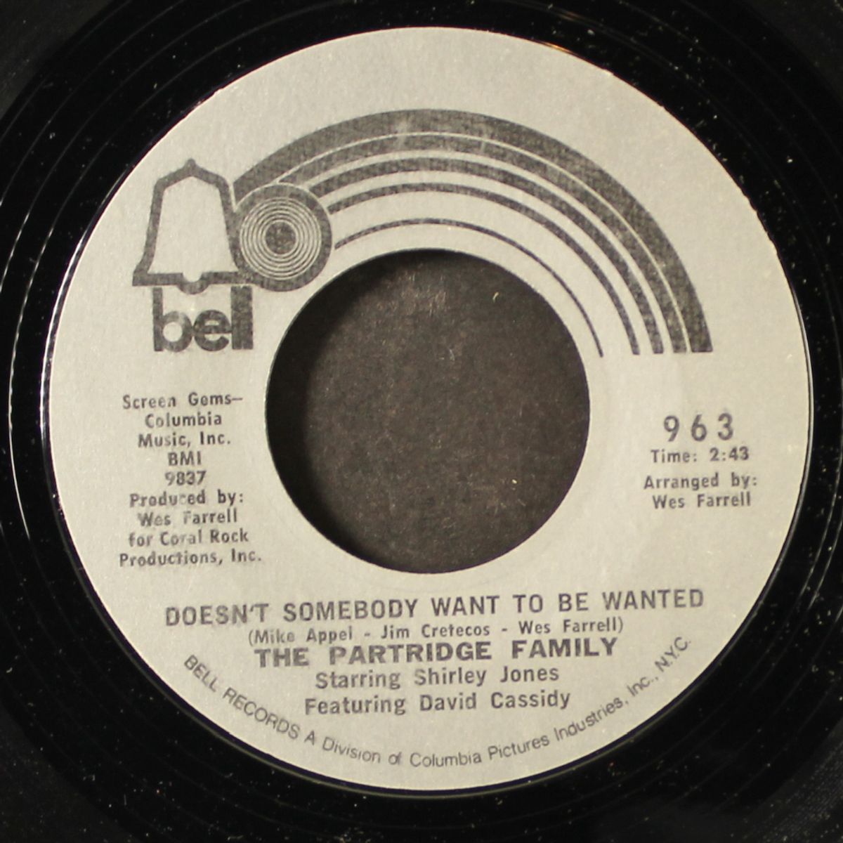 doesn't somebody want to be wanted / you are always on my mind by PARTRIDGE FAMILY