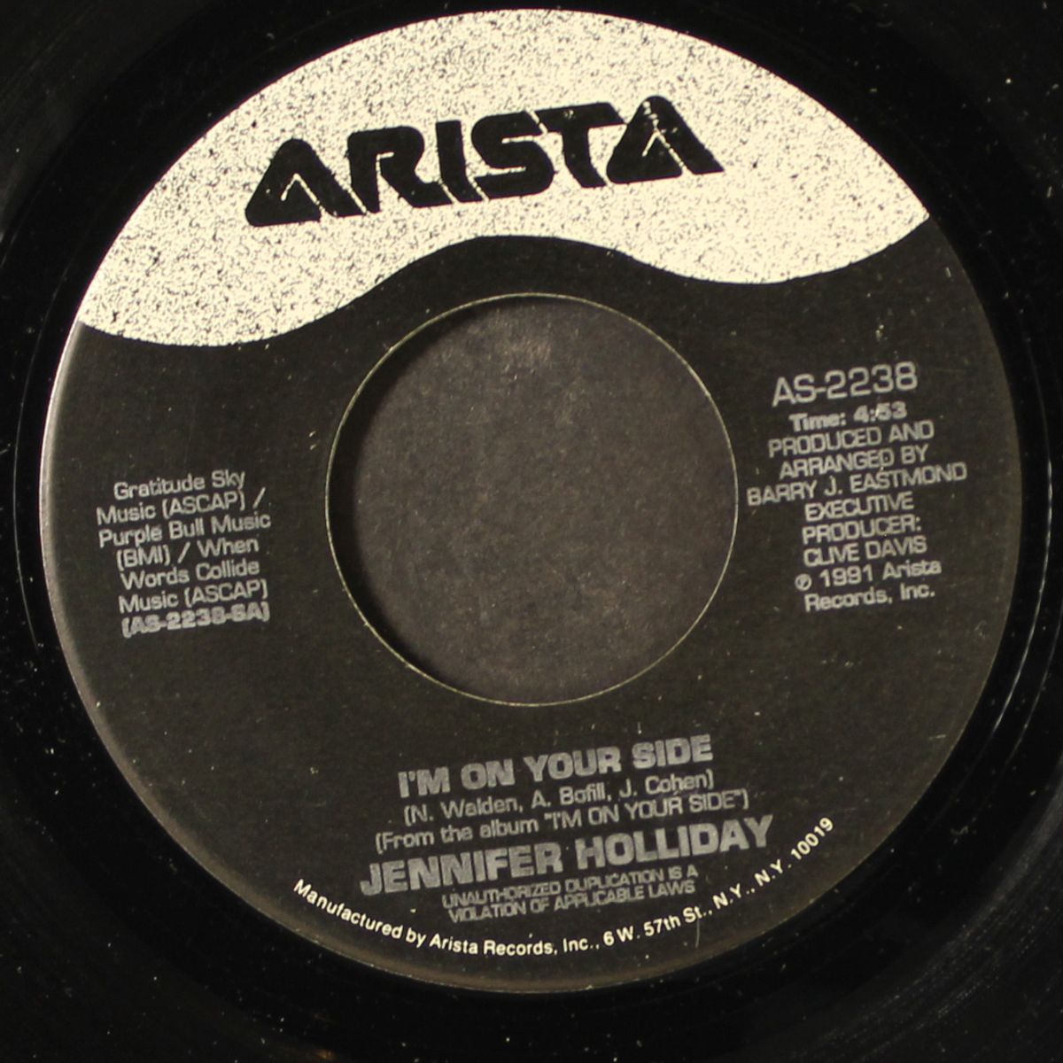 i'm on your side / more 'n' more by JENNIFER HOLLIDAY