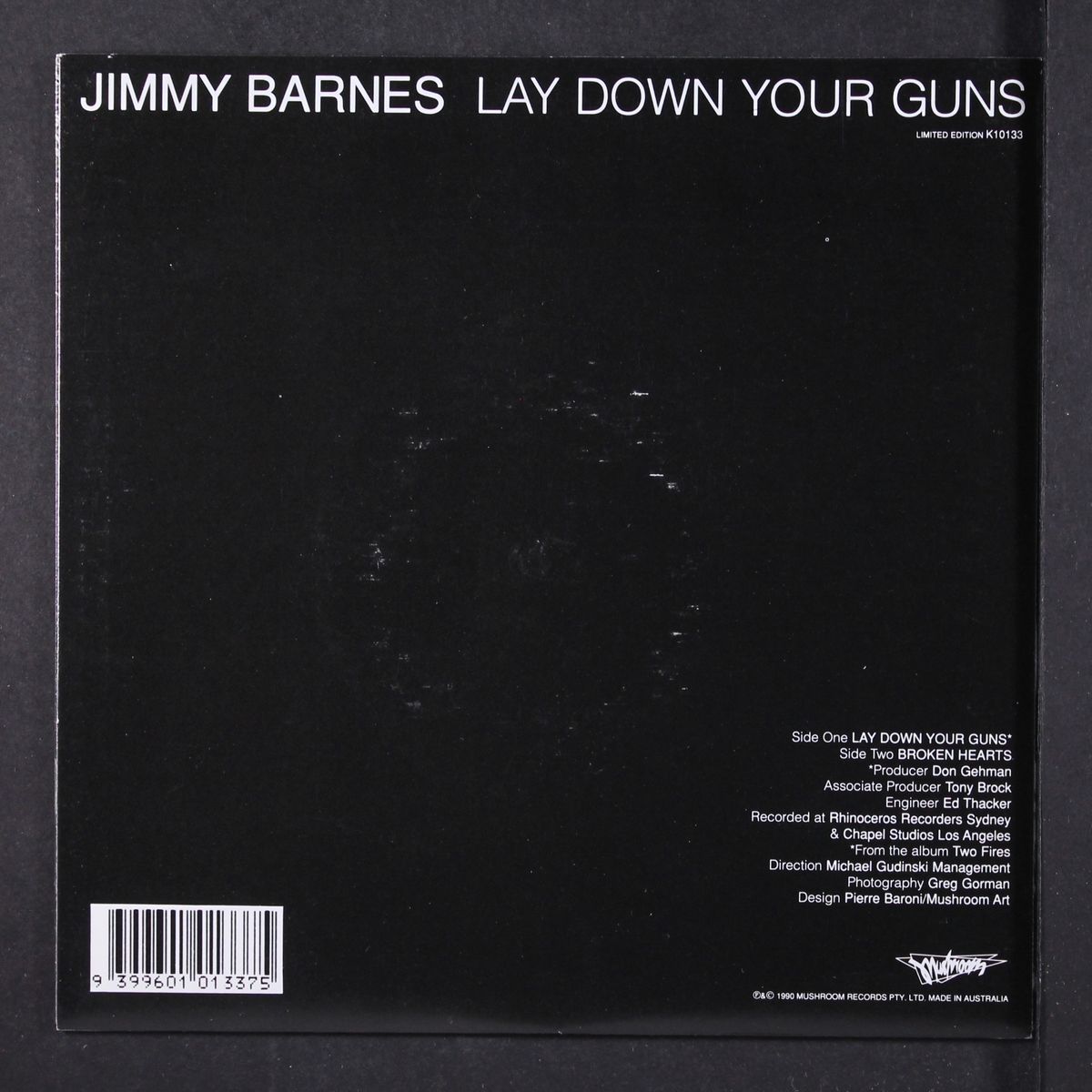 lay down your guns / broken hearts by JIMMY BARNES