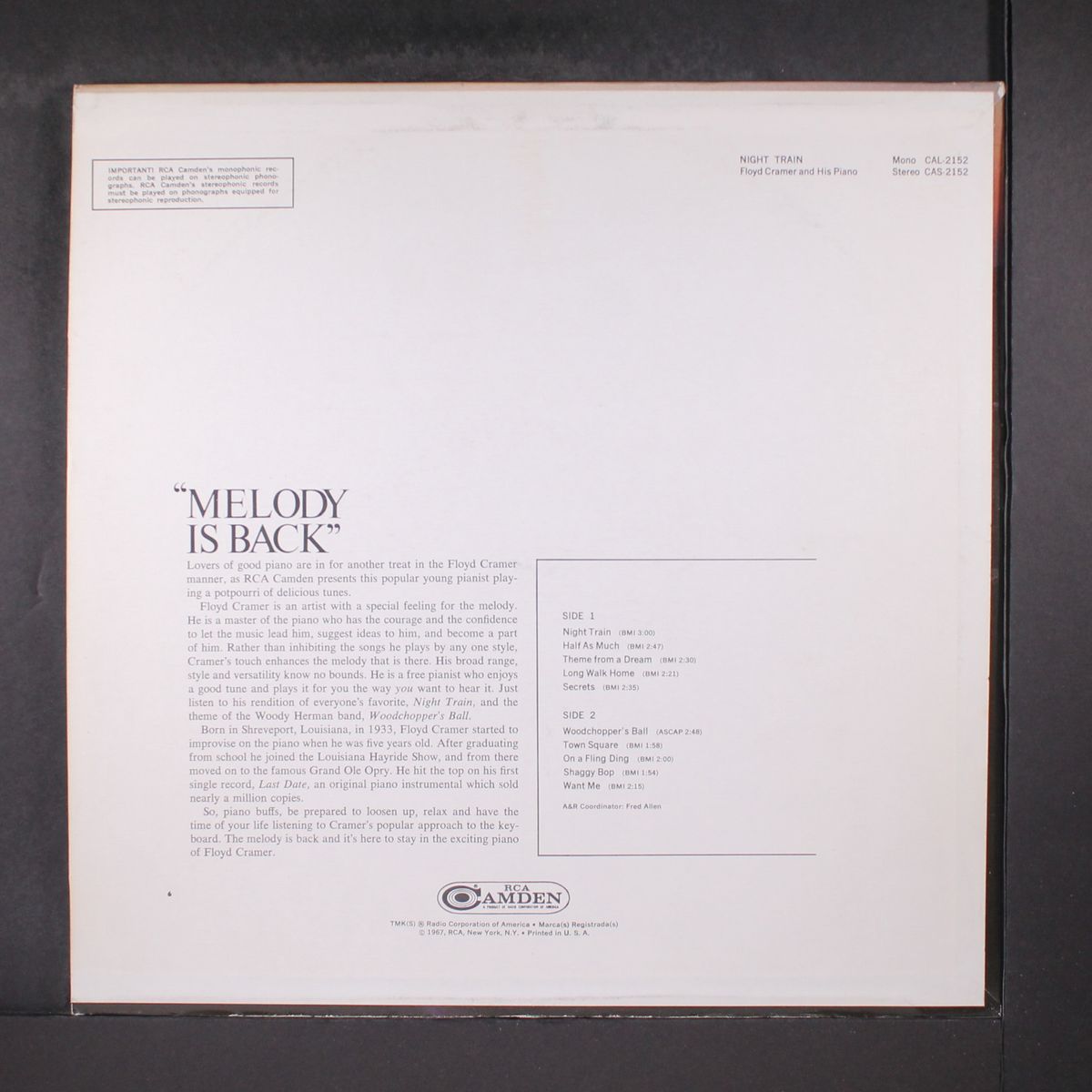 night train by FLOYD CRAMER