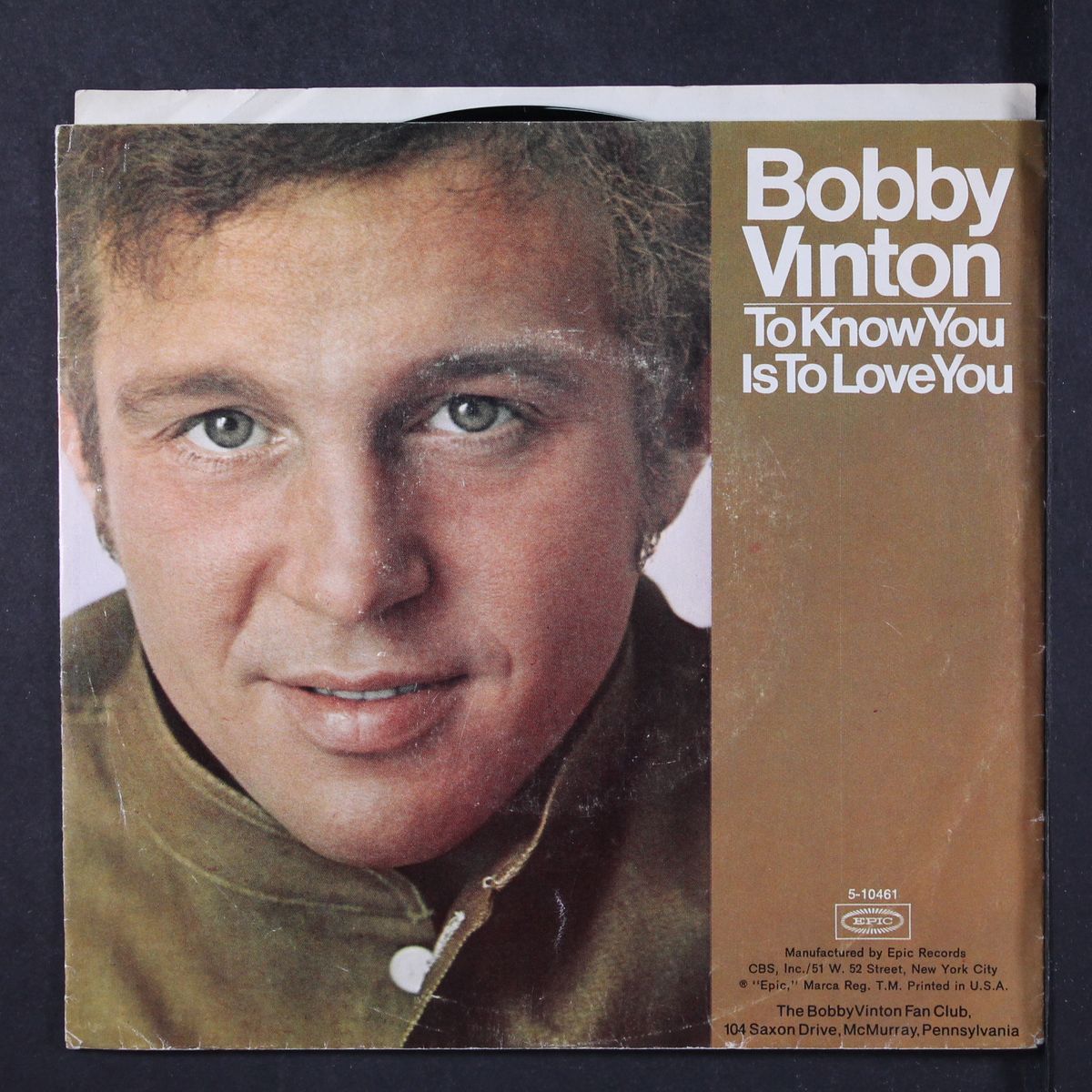 to know you is to love you by BOBBY VINTON