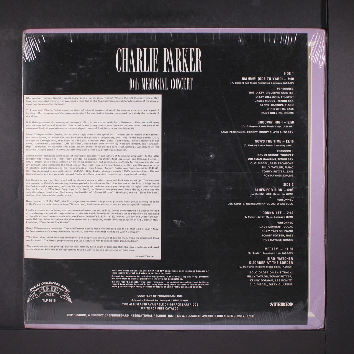 10th memorial concert by CHARLIE PARKER