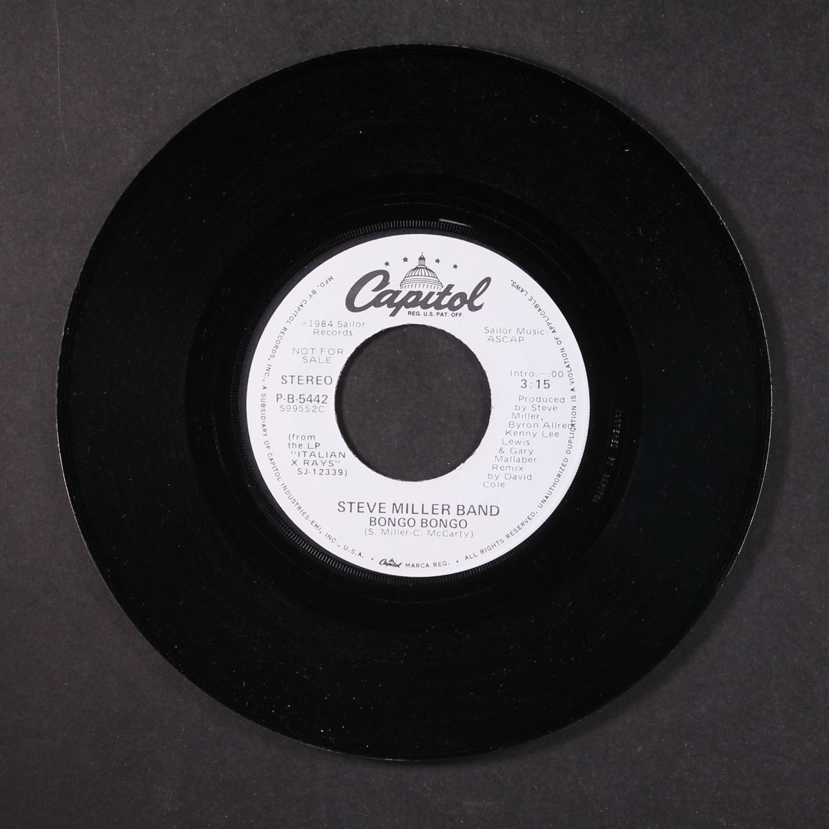 bongo bongo / same by STEVE MILLER BAND