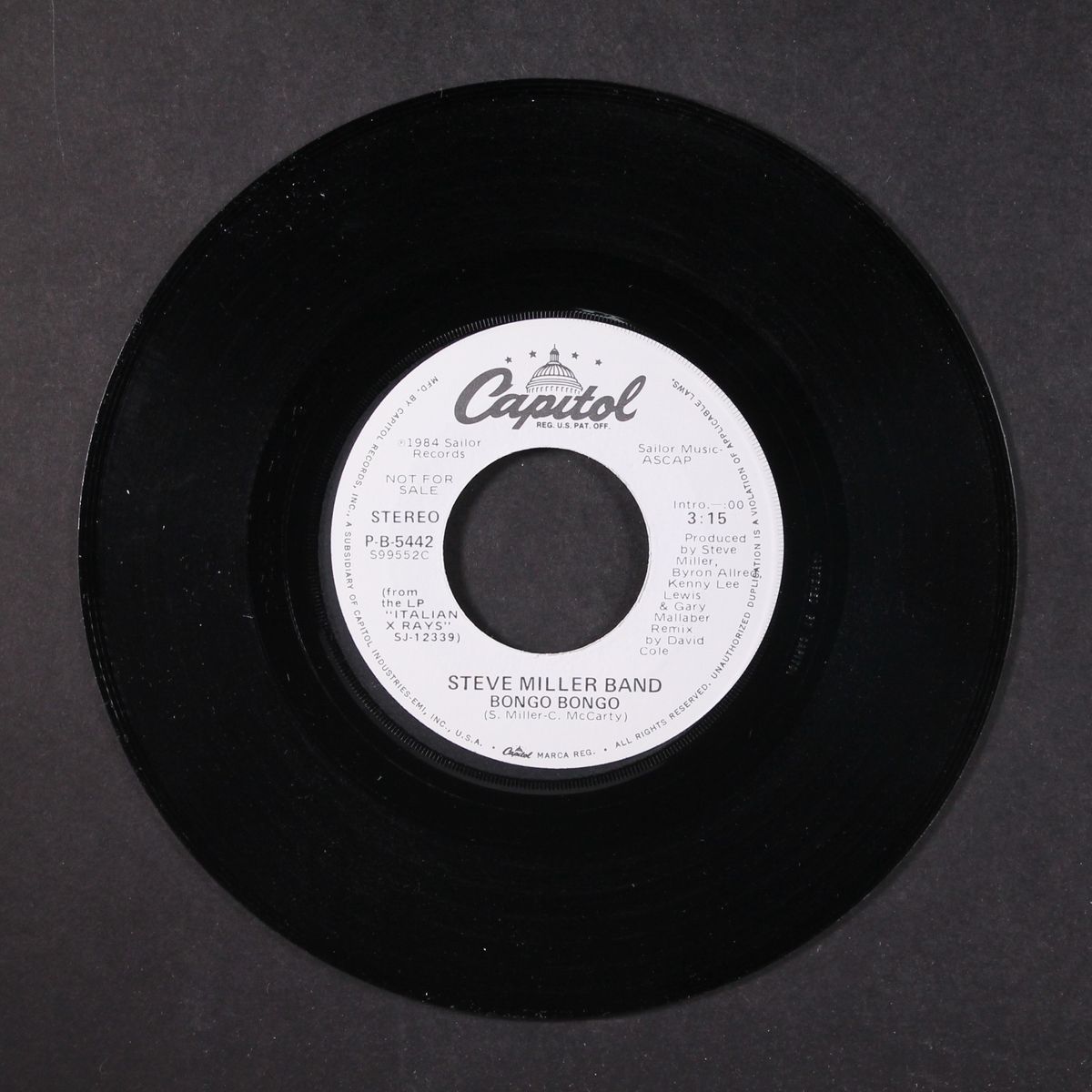 bongo bongo / same by STEVE MILLER BAND