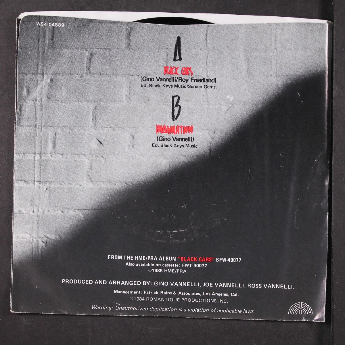 black cars / same by GINO VANNELLI