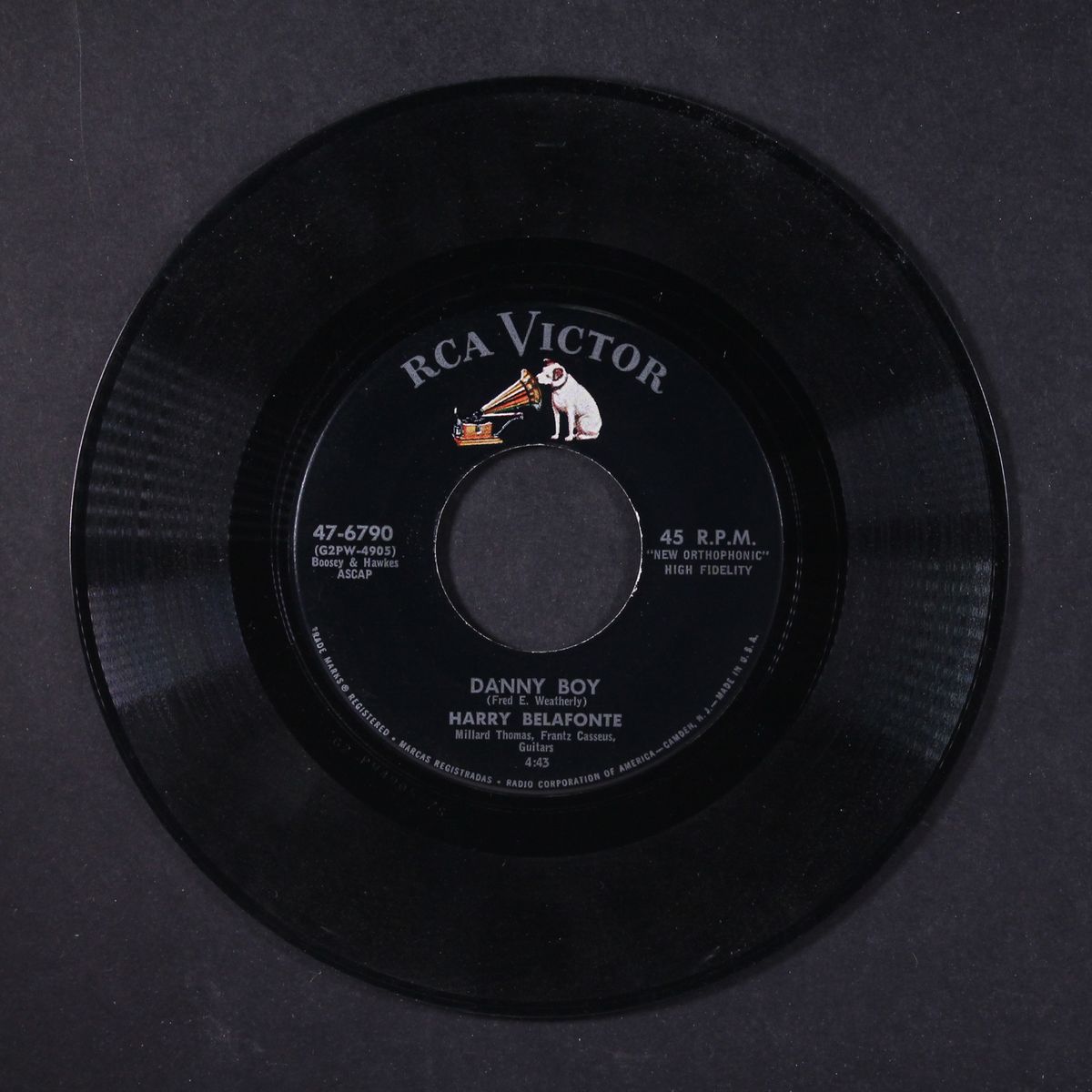 danny boy / take my mother home by HARRY BELAFONTE