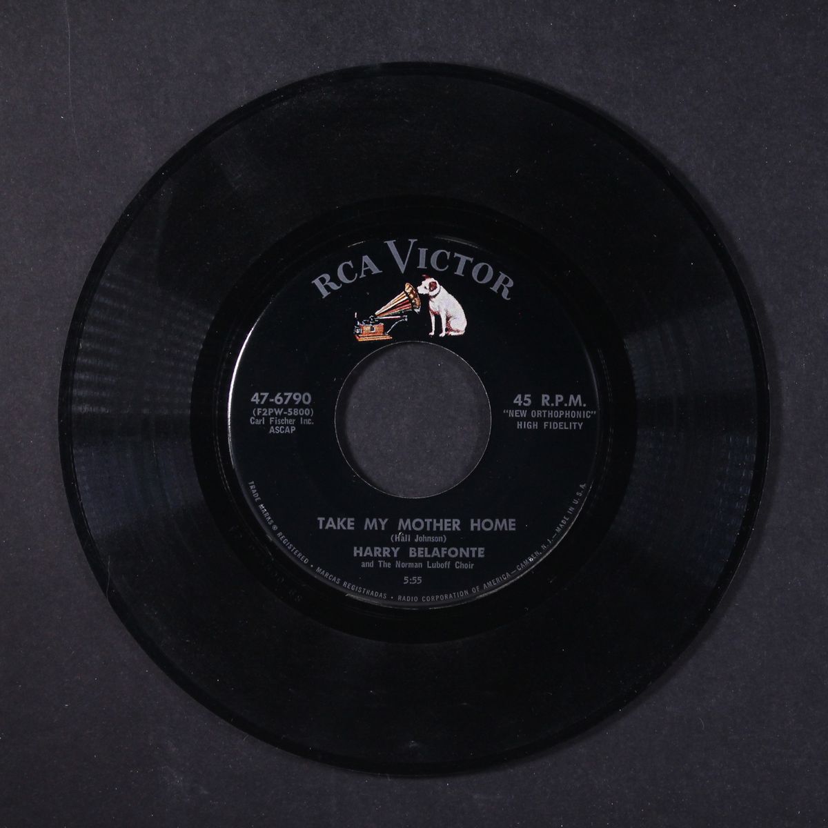 danny boy / take my mother home by HARRY BELAFONTE