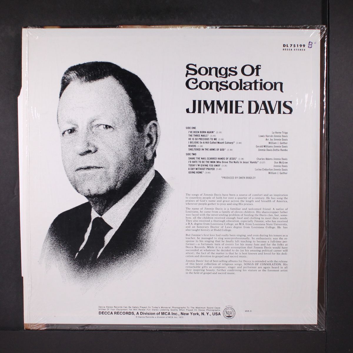 songs of consolation by JIMMIE DAVIS