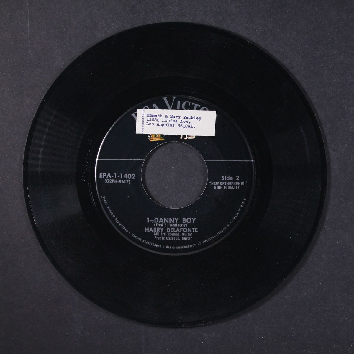 an evening with, vol. 1 by HARRY BELAFONTE
