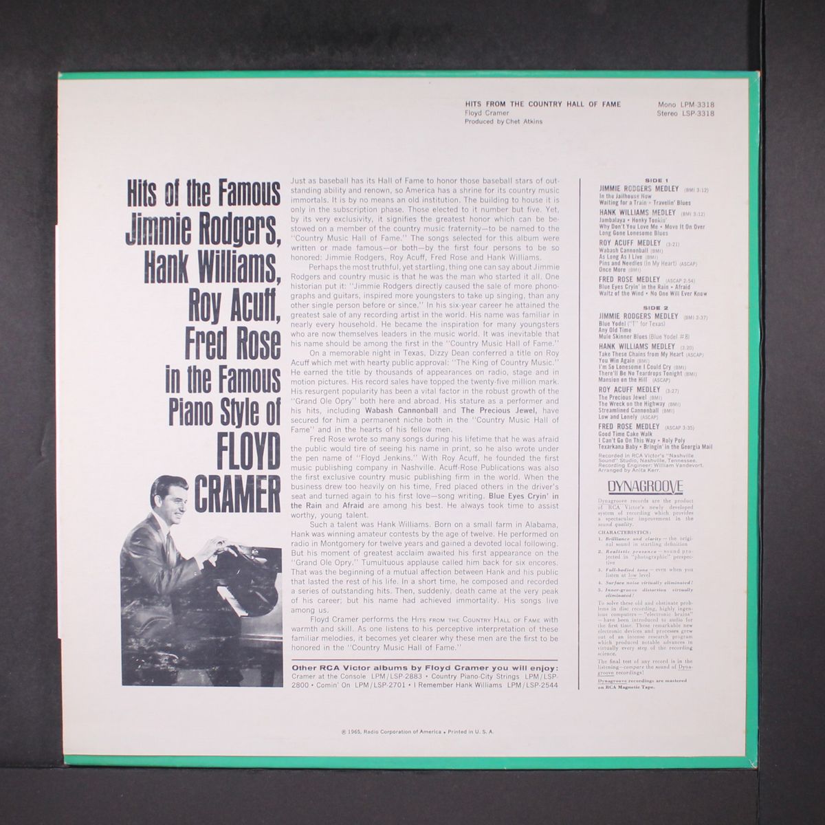 hits from the country hall of fame by FLOYD CRAMER