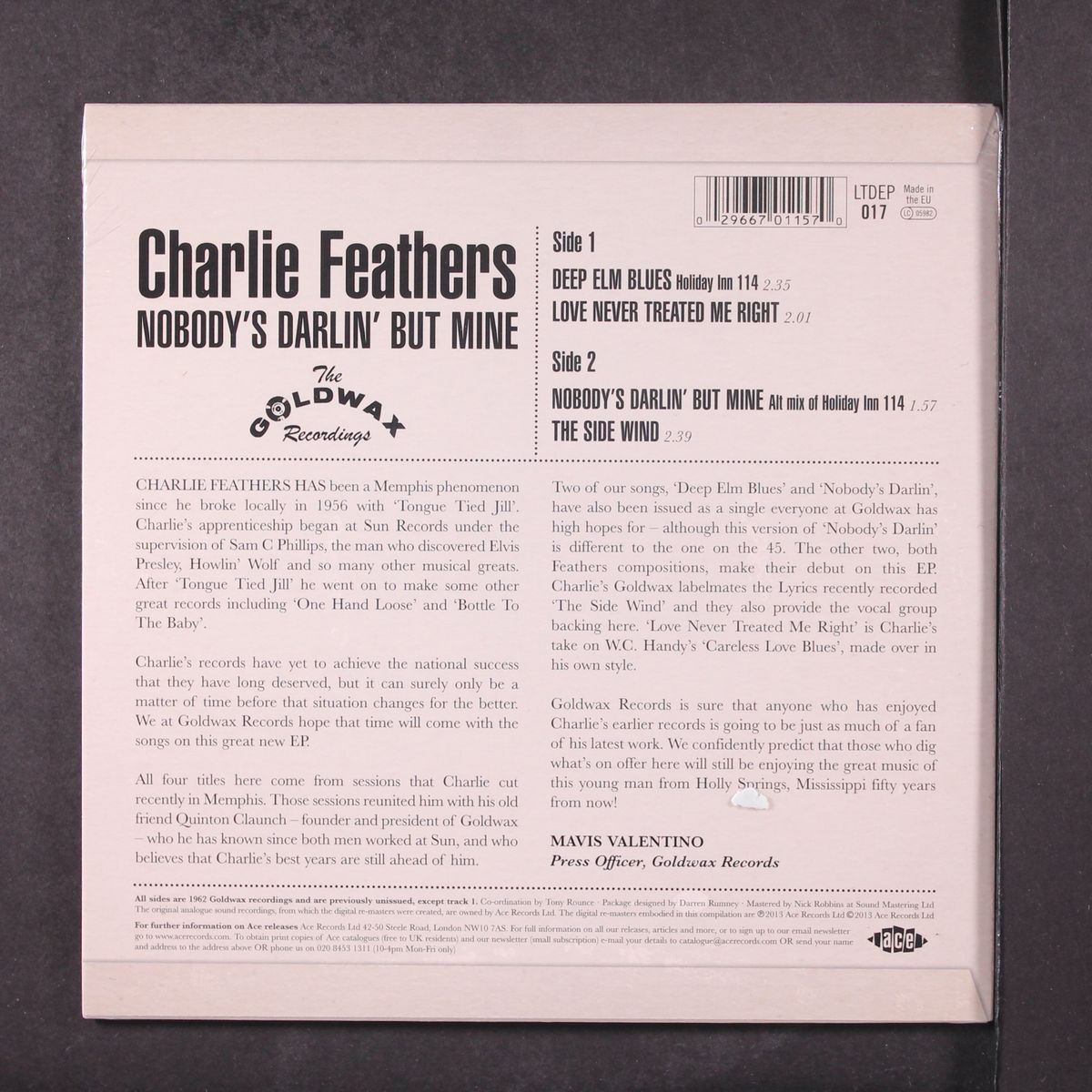 nobody's darlin' but mine by CHARLIE FEATHERS