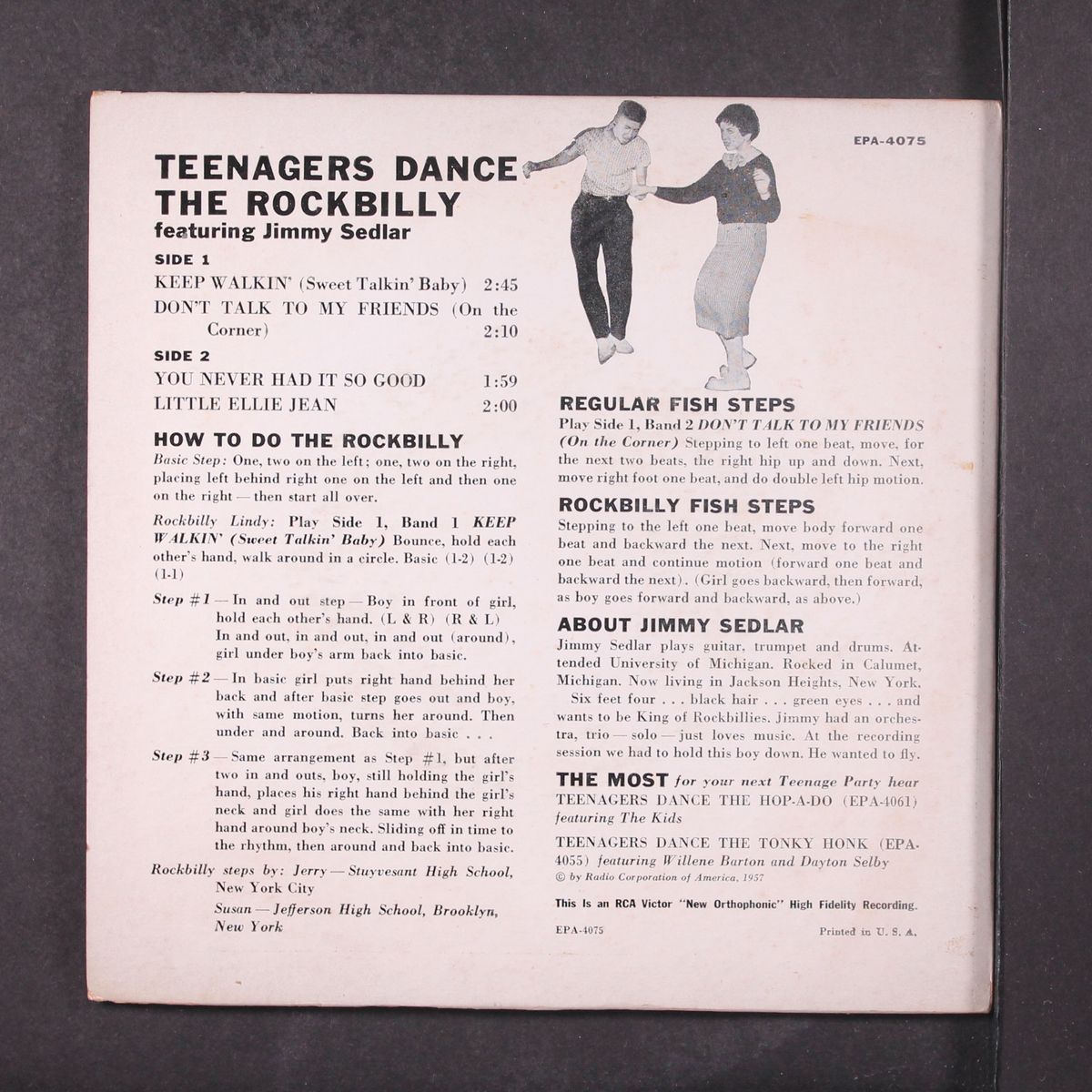 teenagers dance the rockbilly by JIMMY SEDLAR