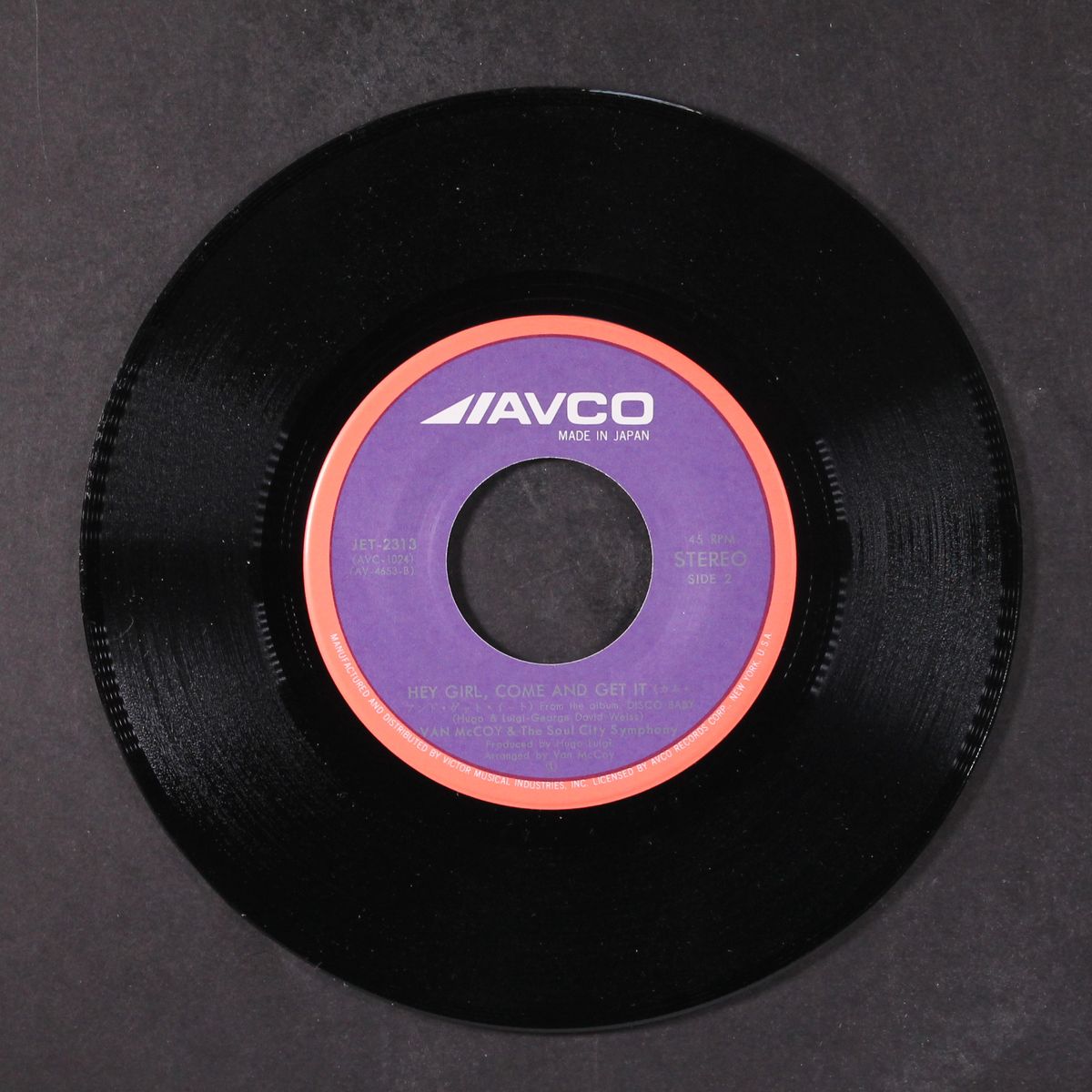 the hustle / hey girl, come and get it by VAN MCCOY