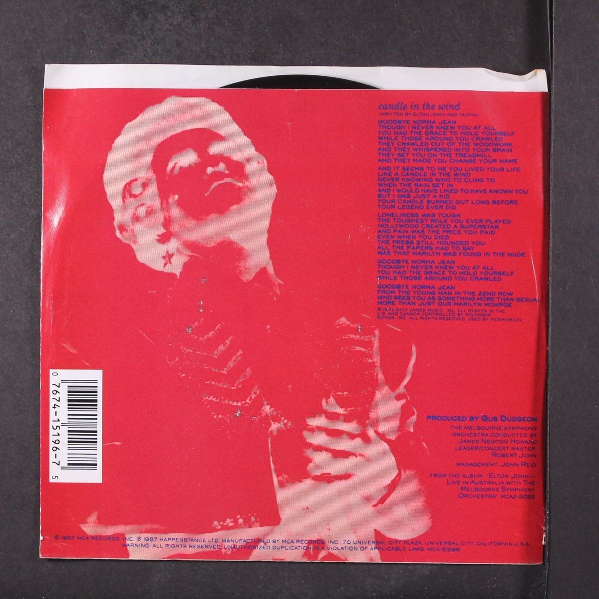 candle in the wind / sorry seems to be the hardest word by ELTON JOHN