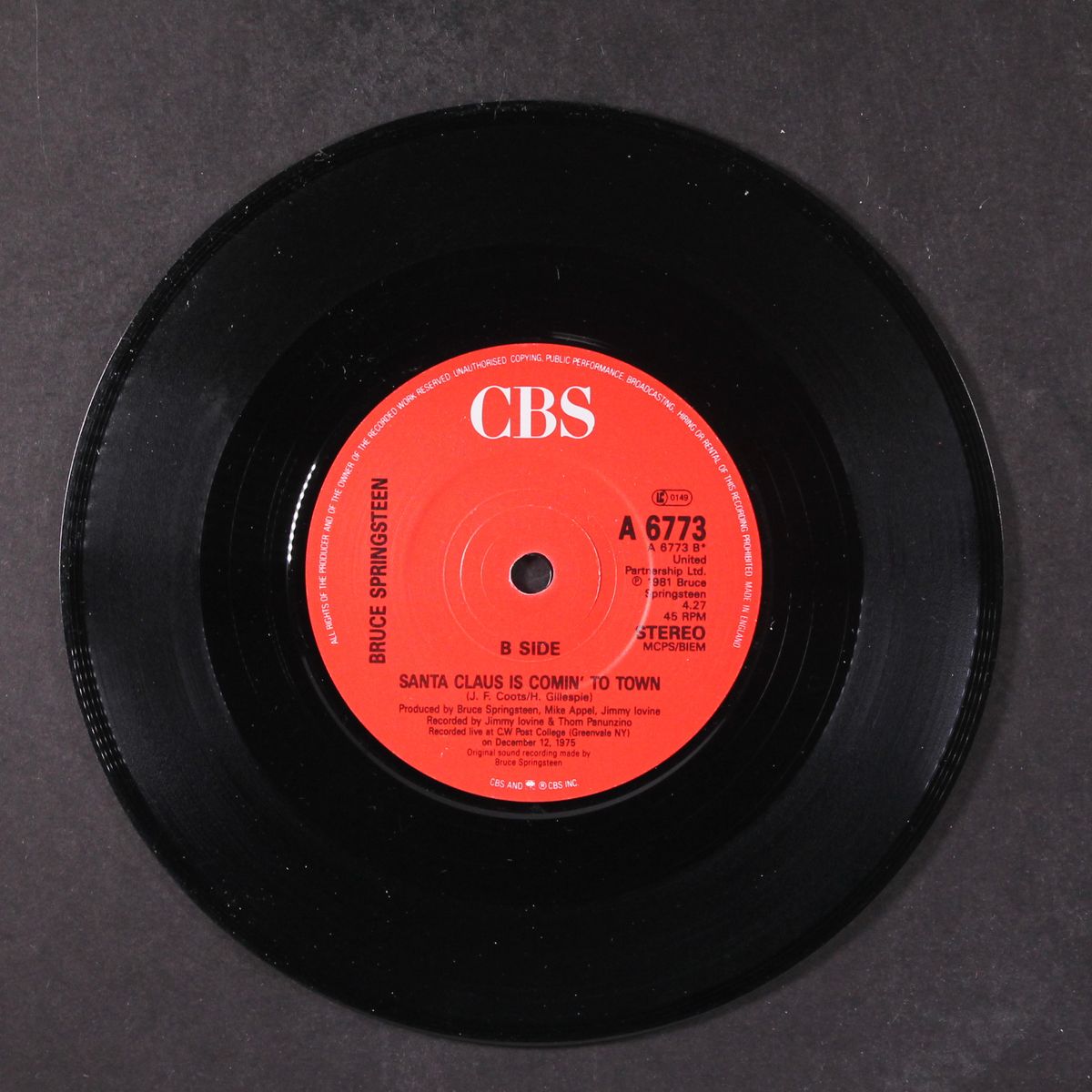 my hometown / santa claus is coming to town by BRUCE SPRINGSTEEN