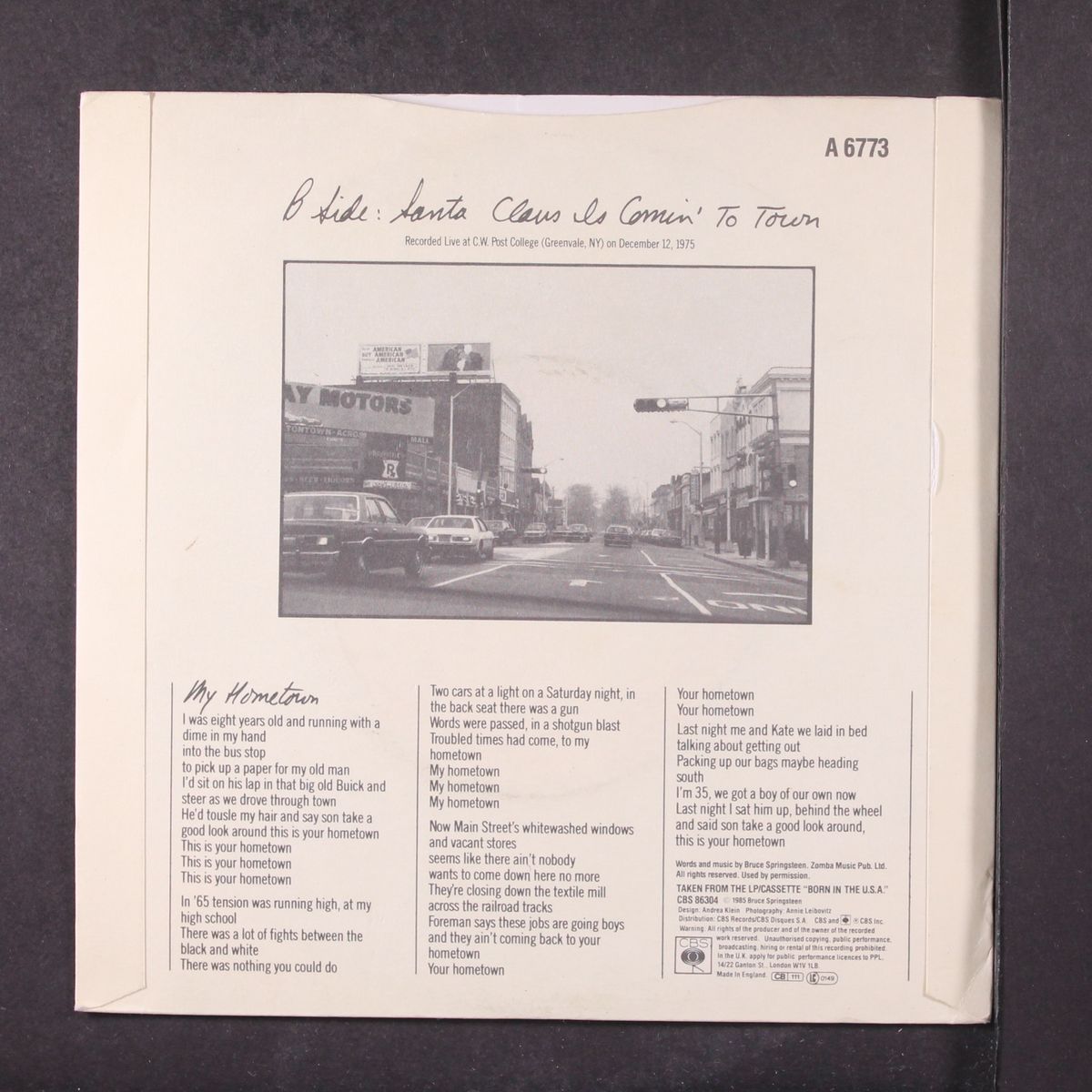 my hometown / santa claus is coming to town by BRUCE SPRINGSTEEN
