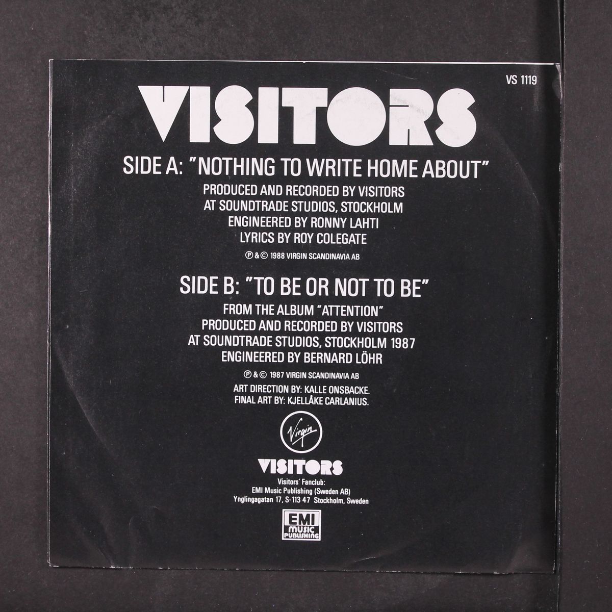 nothing to write home about by VISITORS