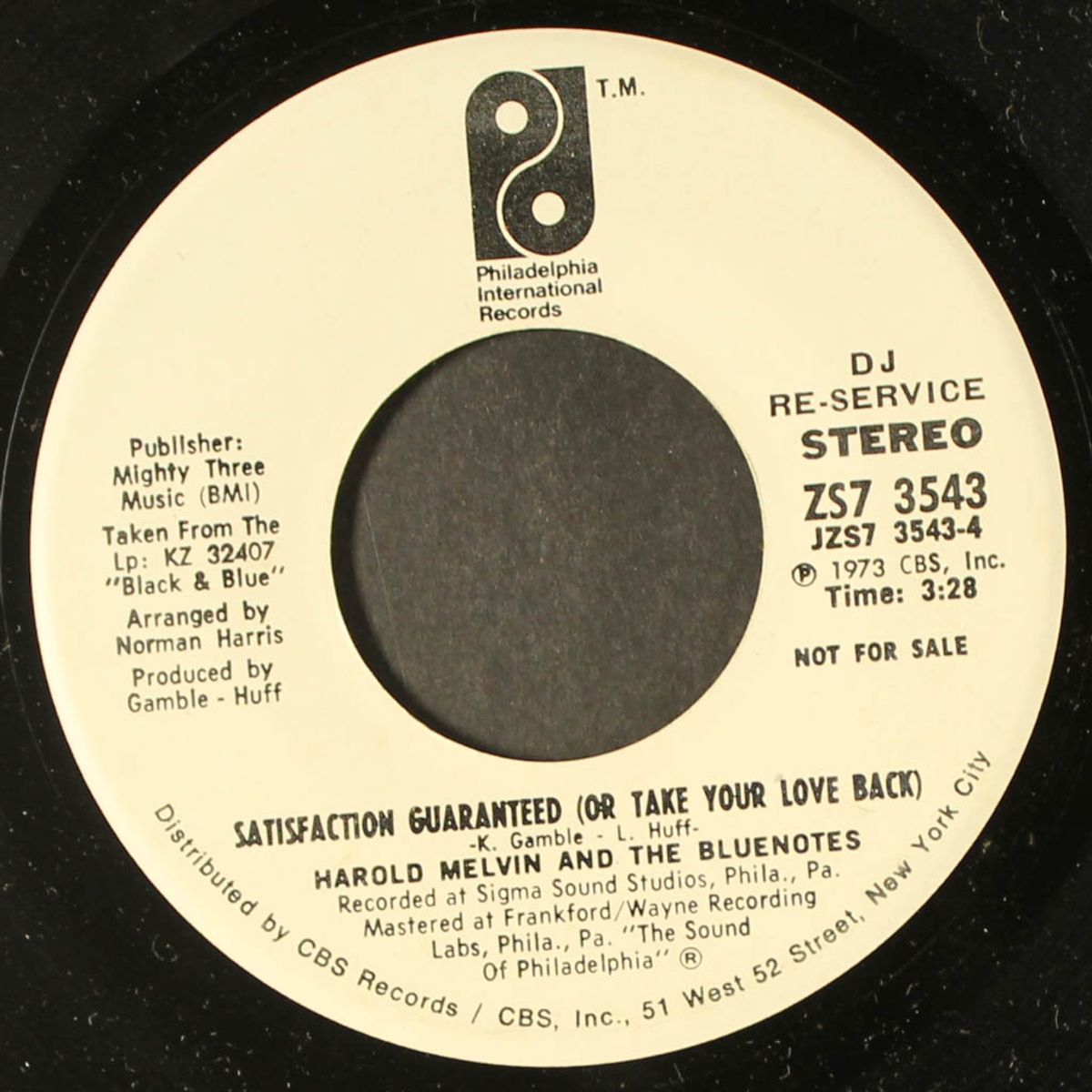 satisfaction guaranteed by HAROLD MELVIN & BLUENOTES