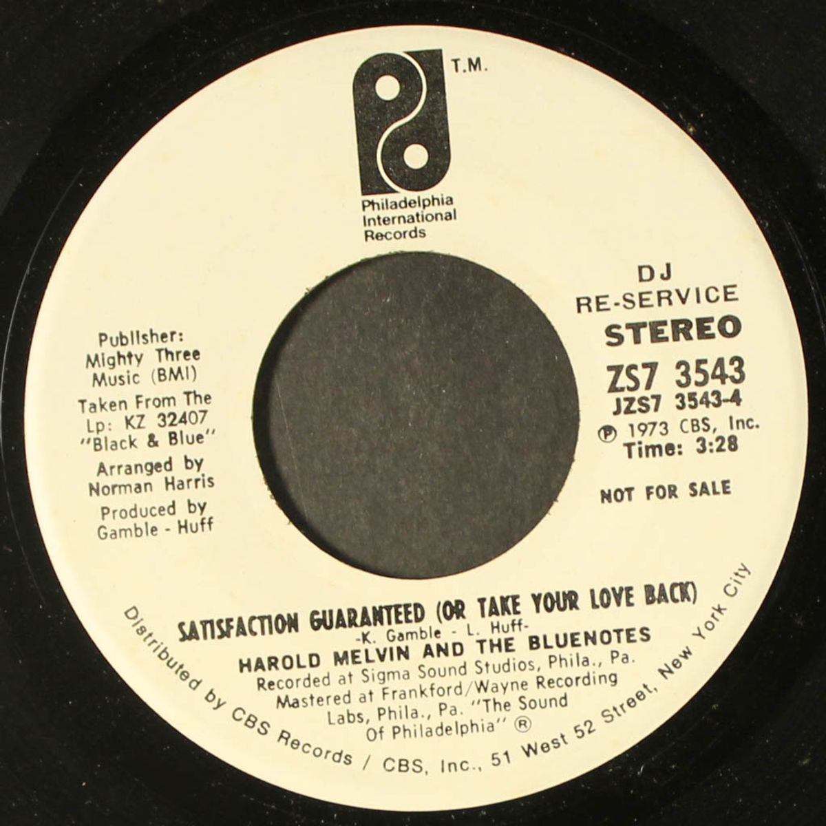 satisfaction guaranteed by HAROLD MELVIN & BLUENOTES