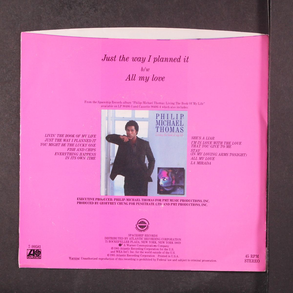 just the way i planned it / all my love by PHILIP-MICHAEL THOMAS
