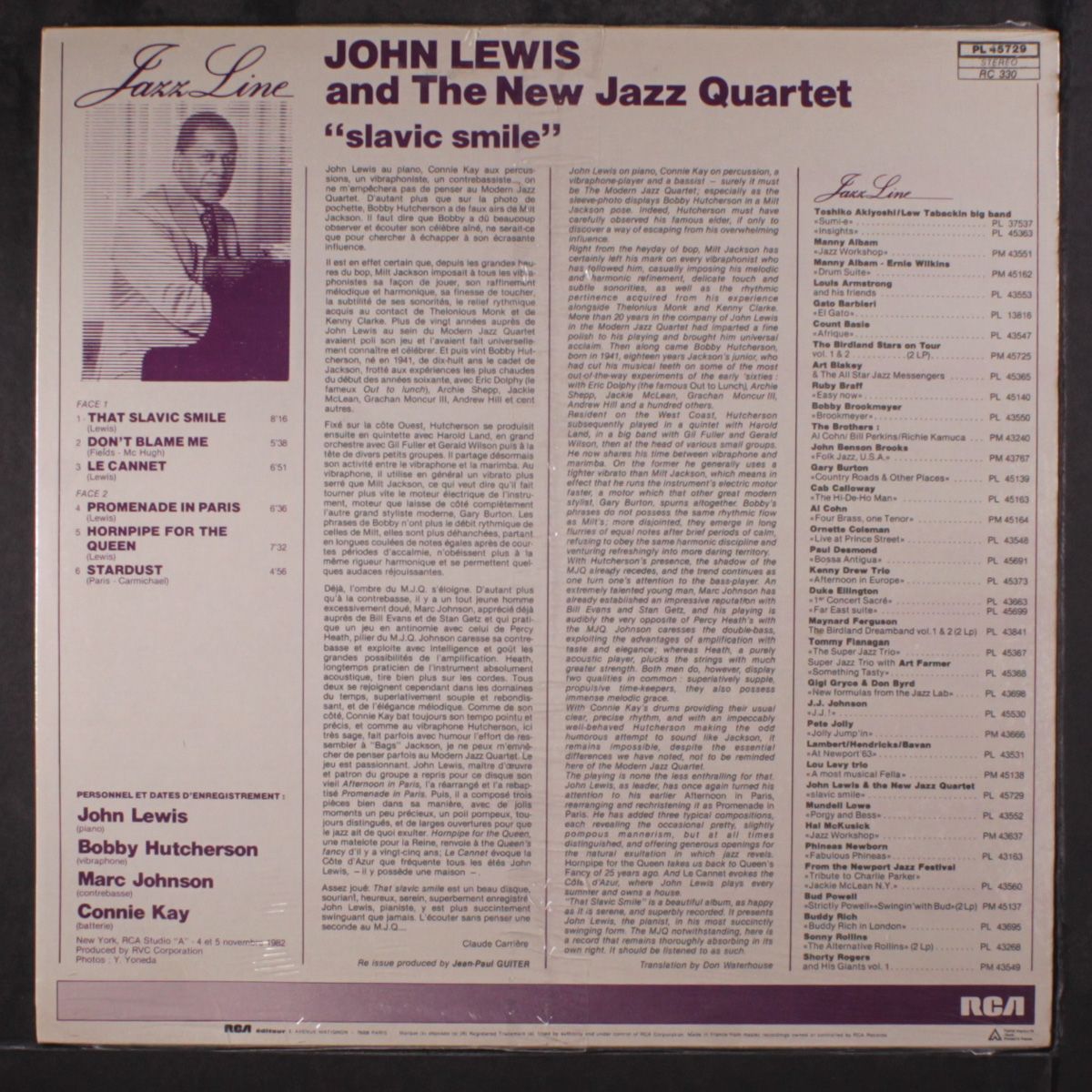 slavic smile by JOHN LEWIS & THE NEW JAZZ QUARTET