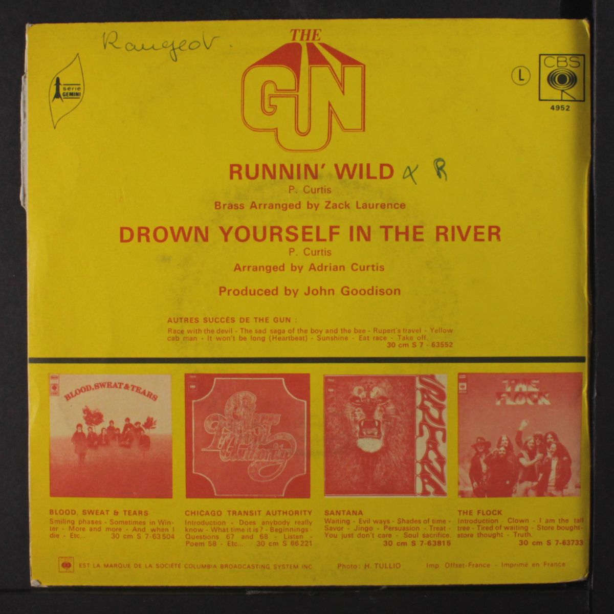 runnin' wild / drown yourself in the river by GUN